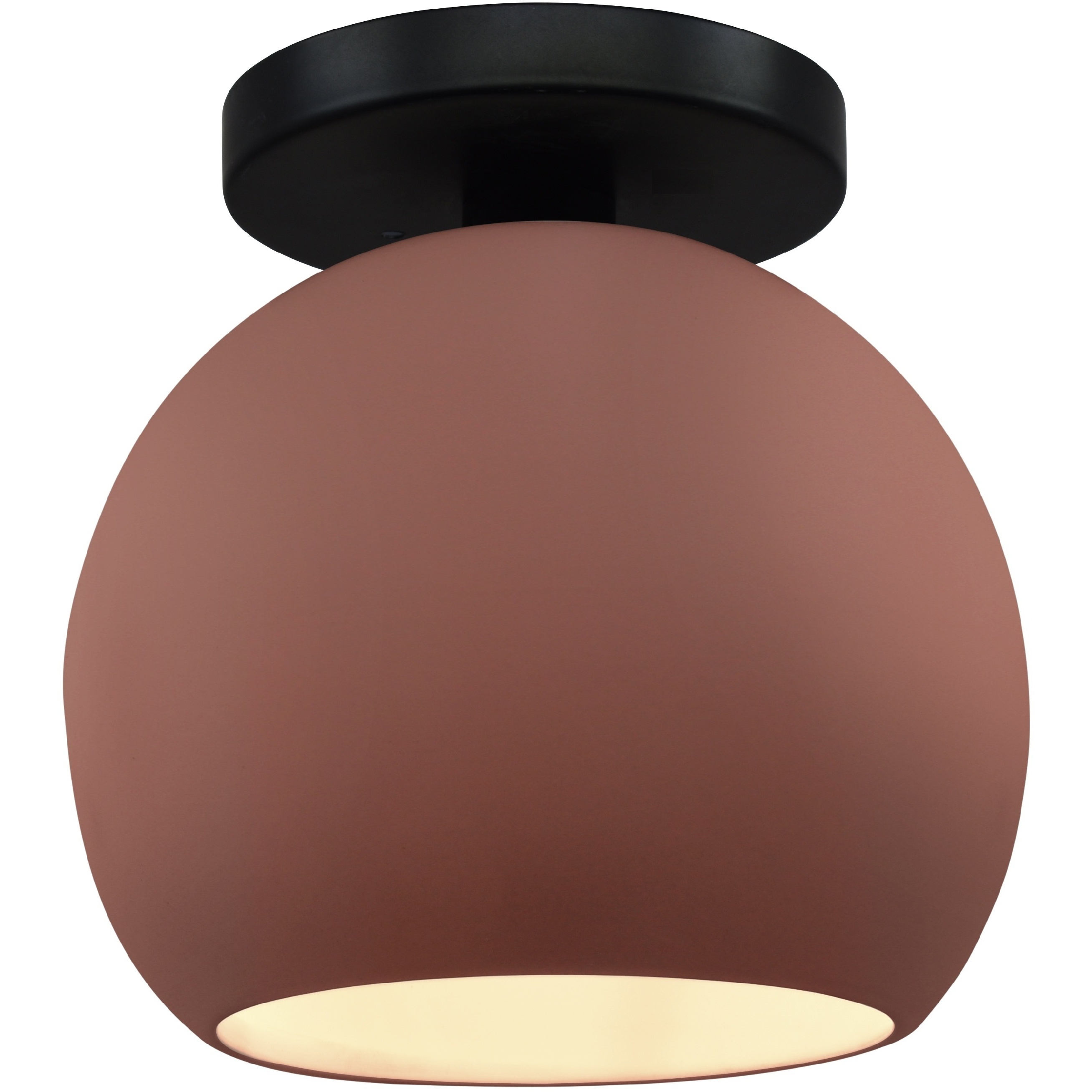 Radiance 1 Light 10 inch Canyon Clay and Matte Black Semi Flush Ceiling Light