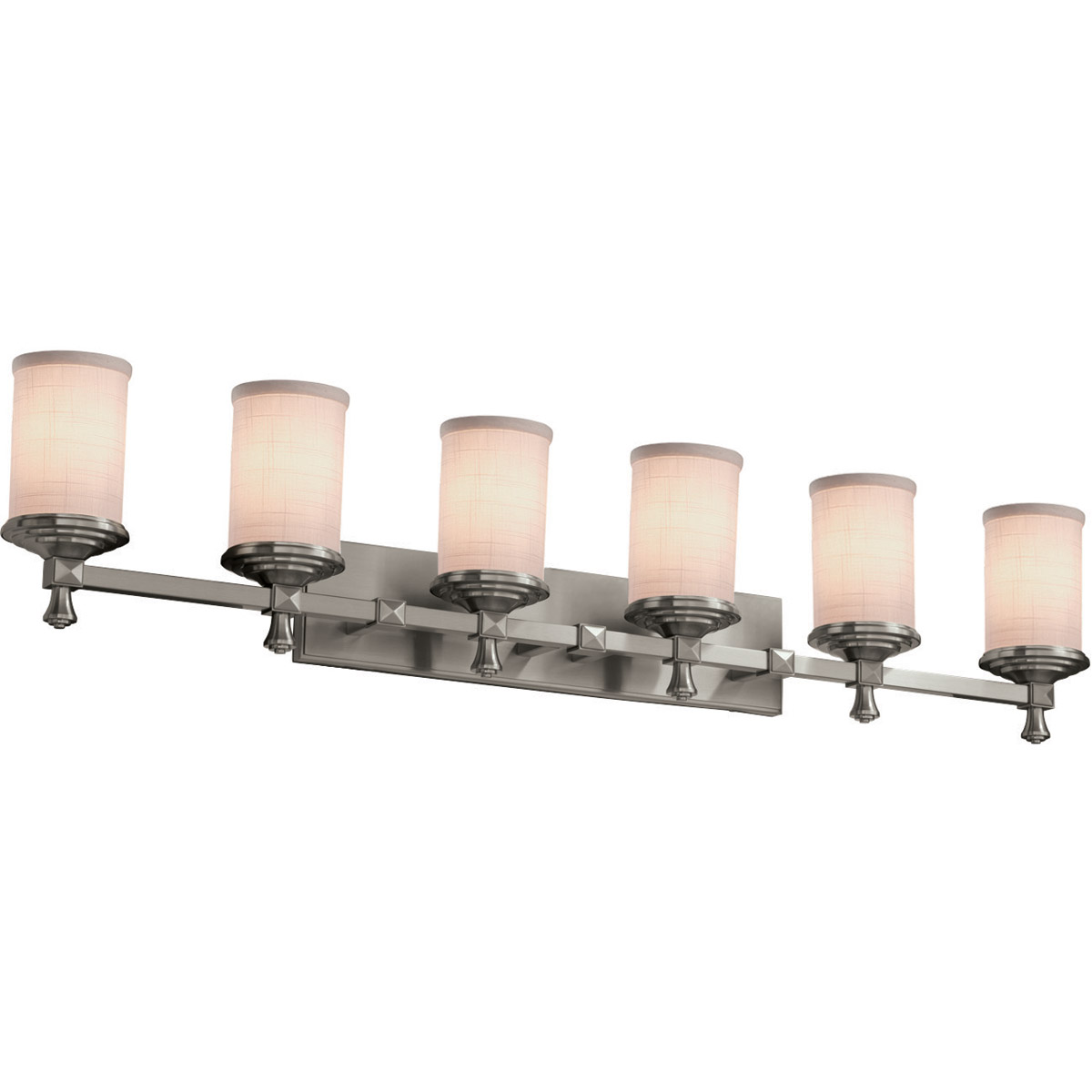 Textile LED 46 inch Brushed Nickel Bath Bar Wall Light