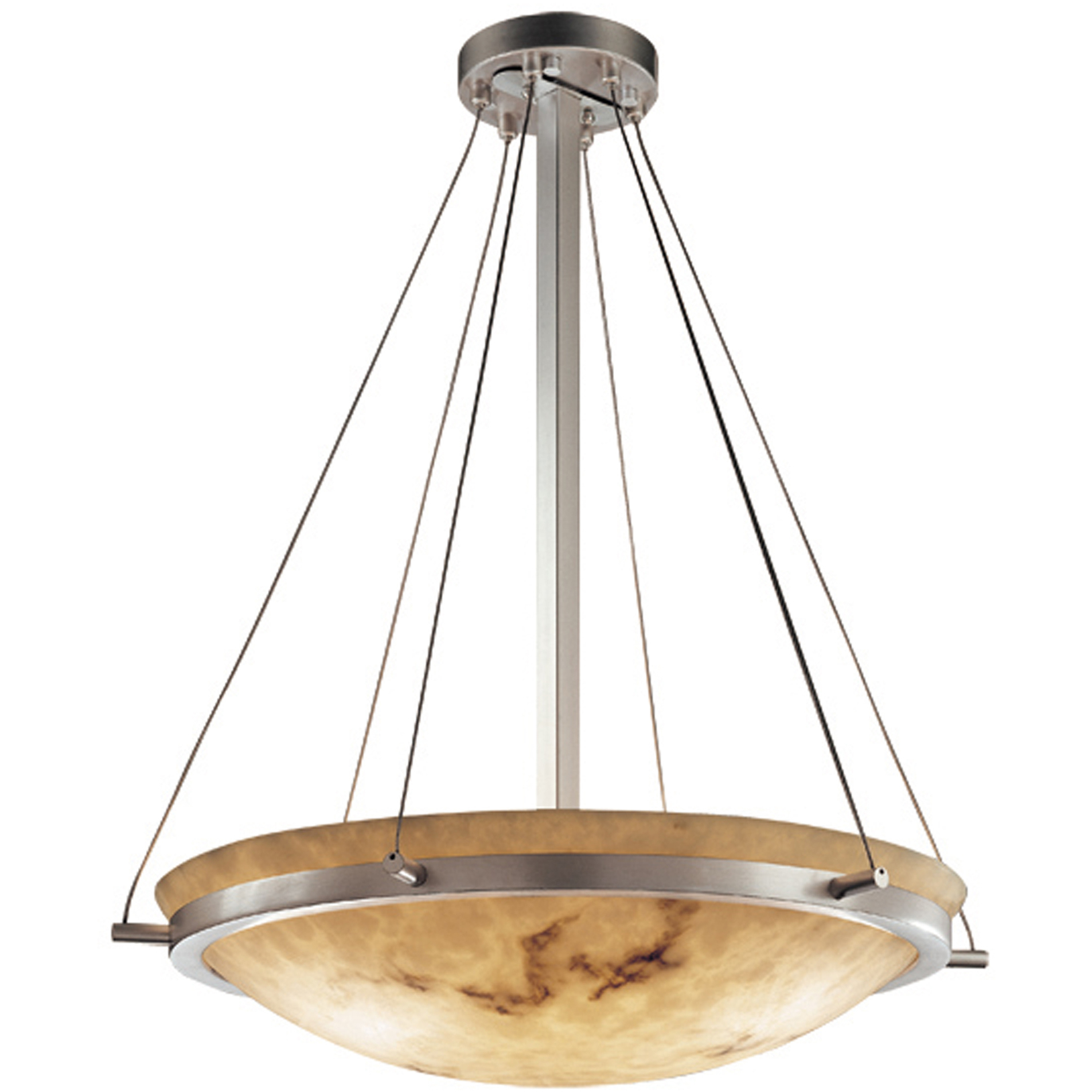 LumenAria 6 Light 27 inch Matte Black Pendant Ceiling Light in Incandescent