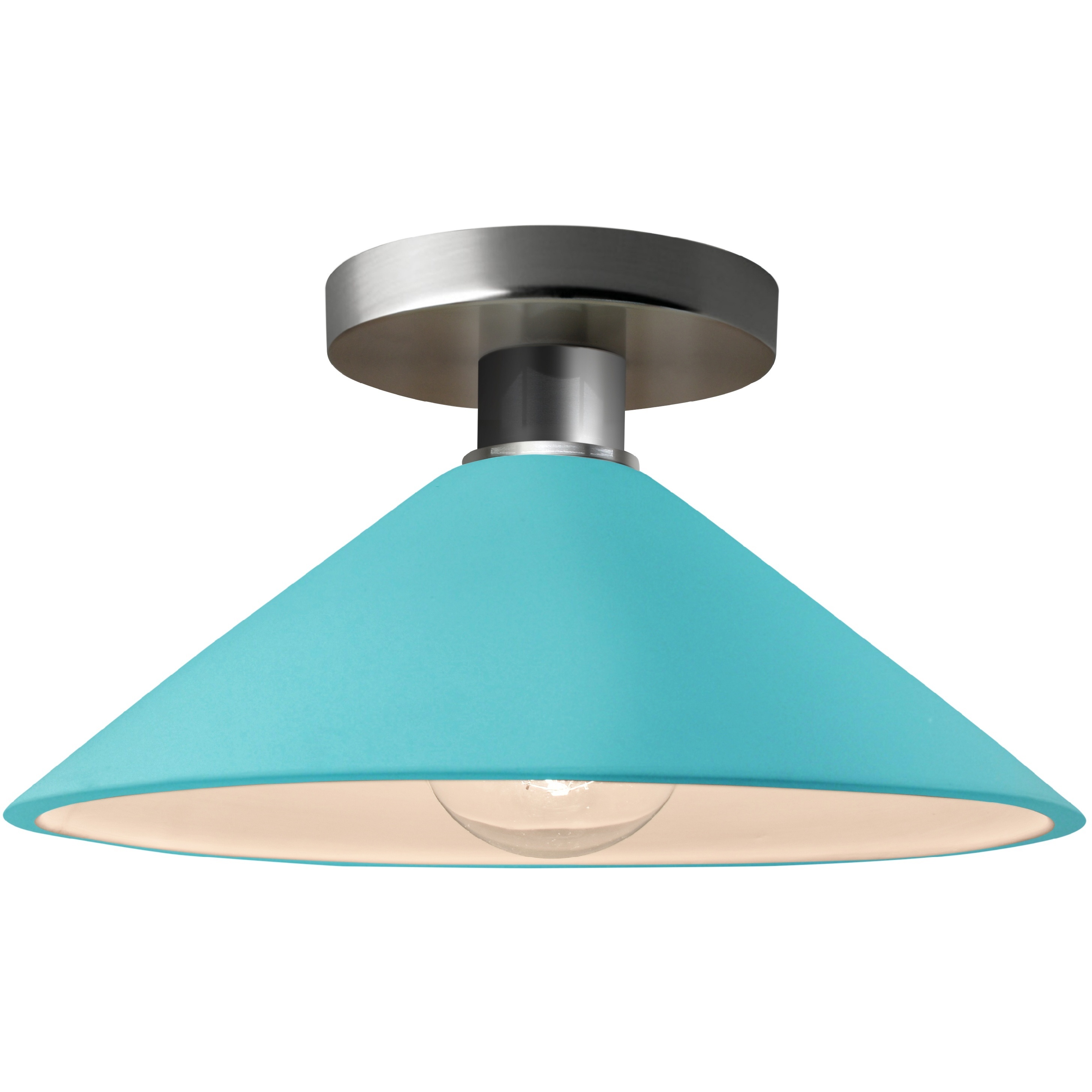 Radiance LED 11.75 inch Reflecting Pool and Brushed Nickel Semi Flush Ceiling Light