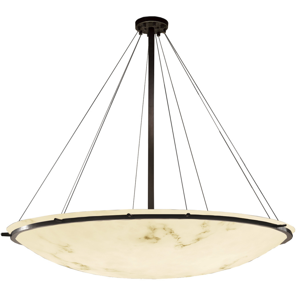 LumenAria 12 Light 63 inch Dark Bronze Pendant Ceiling Light in Incandescent, Bowl