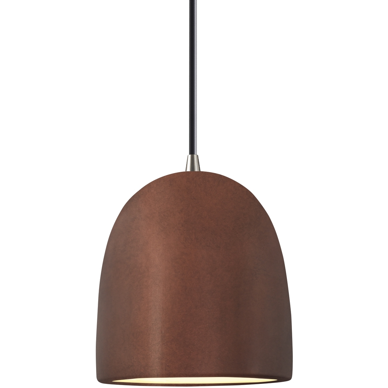 Radiance Collection 1 Light 9 inch Brushed Nickel and Antique Copper and Black Pendant Ceiling Light