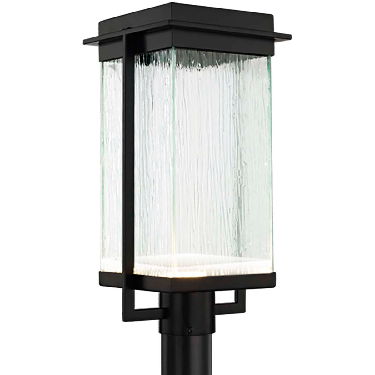 Fusion Pacific LED 18 inch Matte Black Outdoor Post Light in Rain Fusion