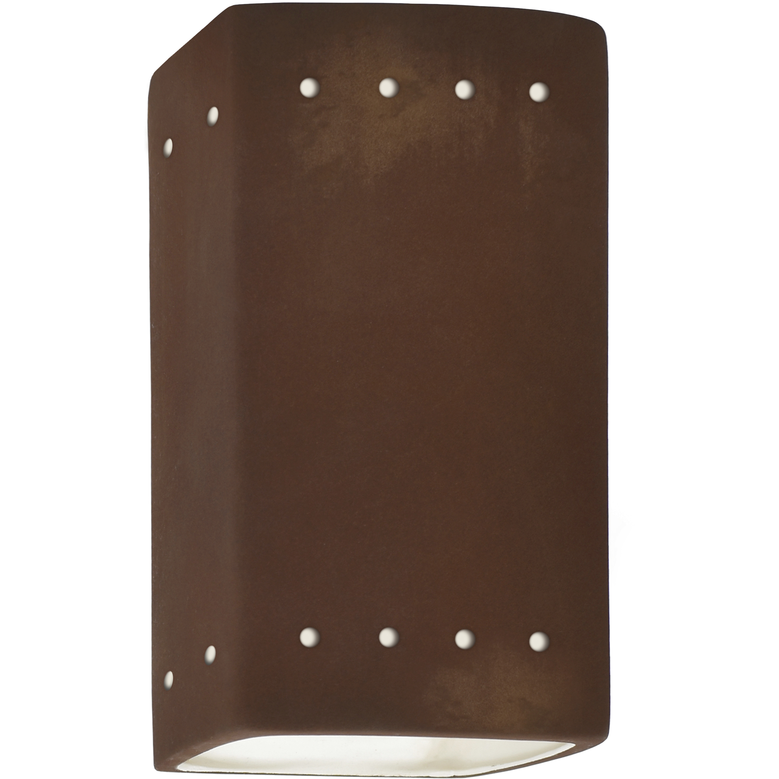 Ambiance Rectangle LED 5.25 inch Real Rust Wall Sconce Wall Light, Small