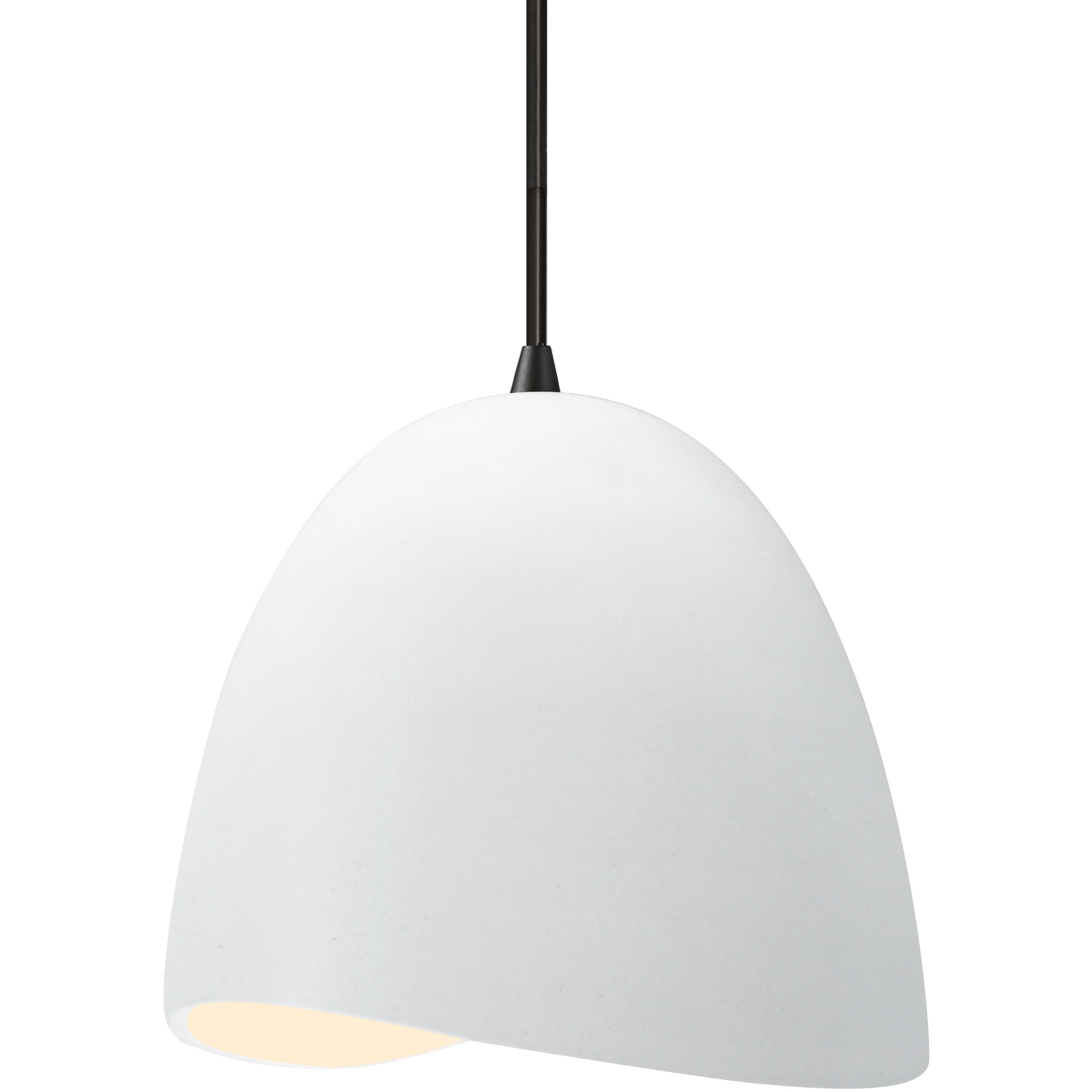 Radiance Collection - Brisa Single Drop Pendant in Matte Black, Gloss Black with Matte White internal, Black, Integrated LED, Form+Finish+Function