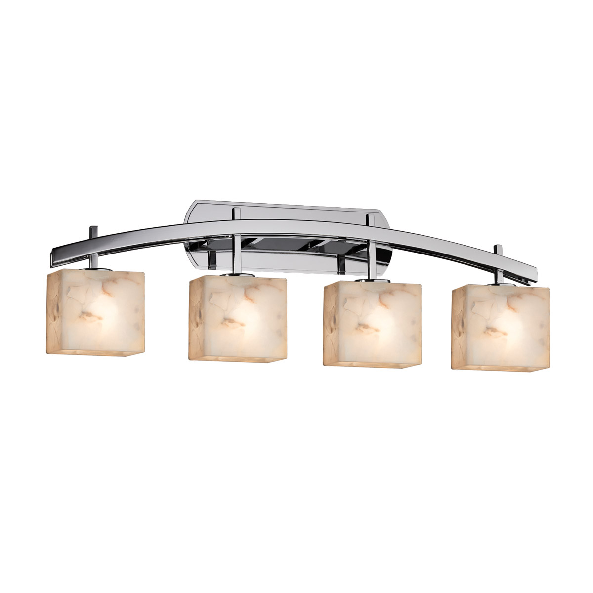 Alabaster Rocks LED 35.5 inch Brushed Nickel Bath Bar Wall Light in 2800 Lm LED, Round Flared, Archway