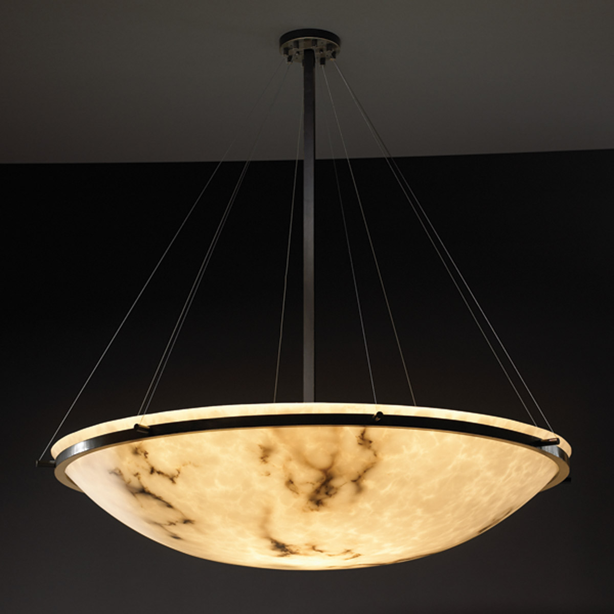 LumenAria 8 Light 39 inch Dark Bronze Pendant Ceiling Light in Incandescent