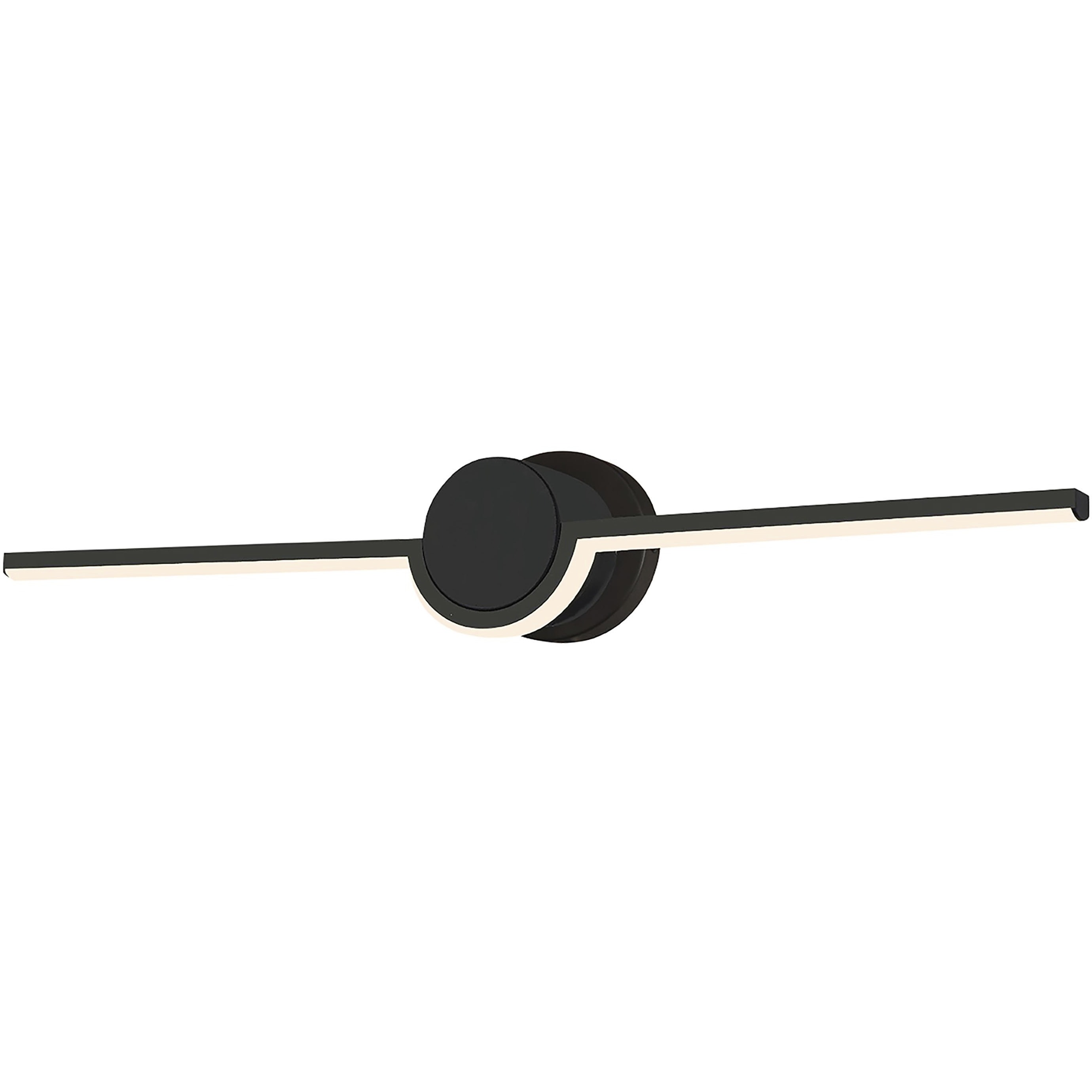 Semicirculo 1 Light 24 inch Matte Black Bath Vanity Light Wall Light
