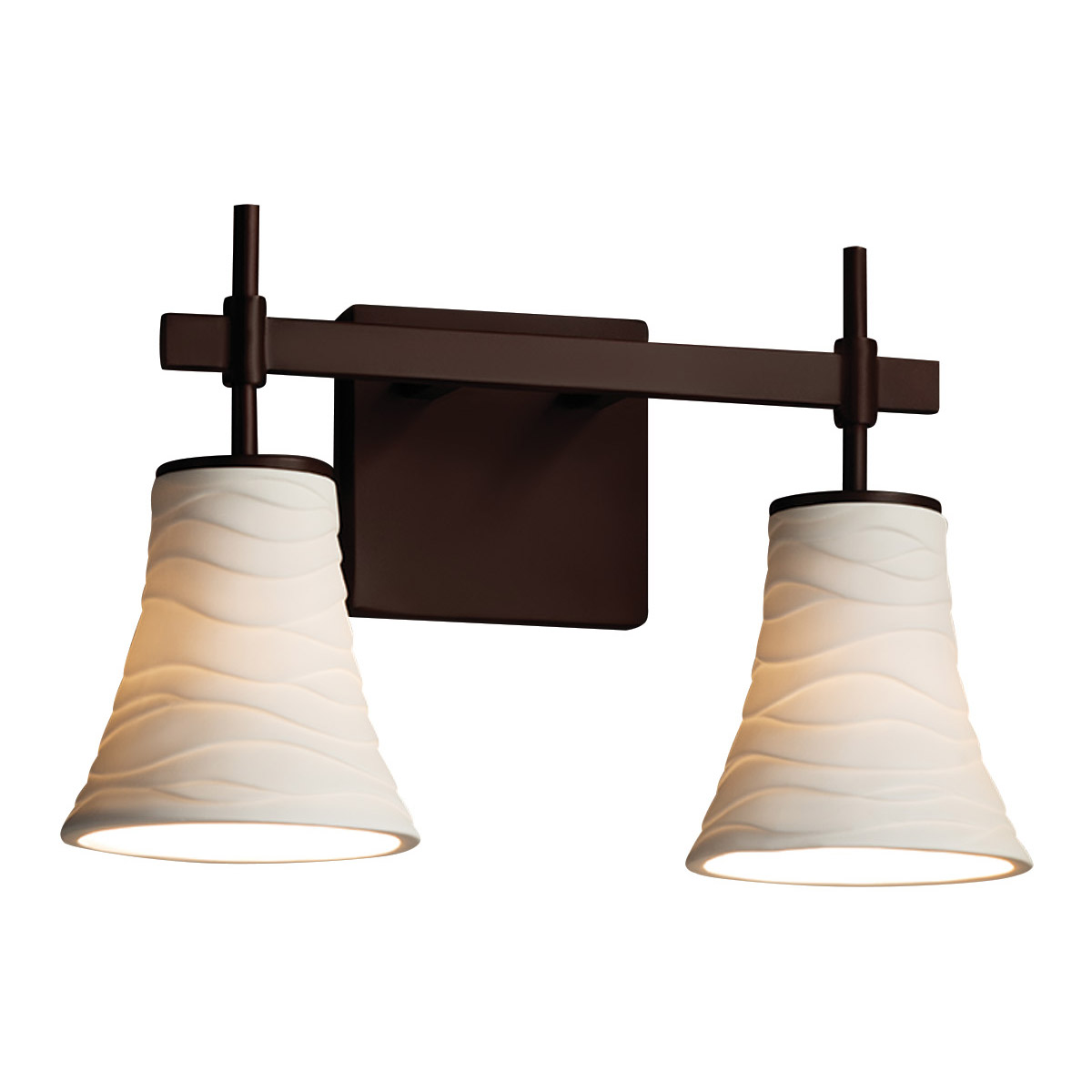 Limoges Collection LED 15 inch Dark Bronze Vanity Light Wall Light in 1400 Lm LED, Waves, Round Flared