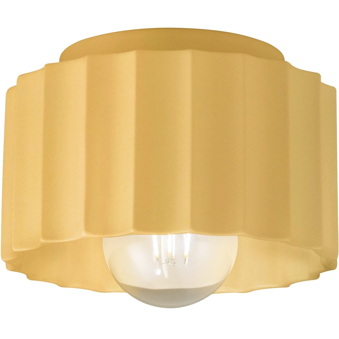 Radiance 1 Light 8 inch Muted Yellow Flush Mount Ceiling Light