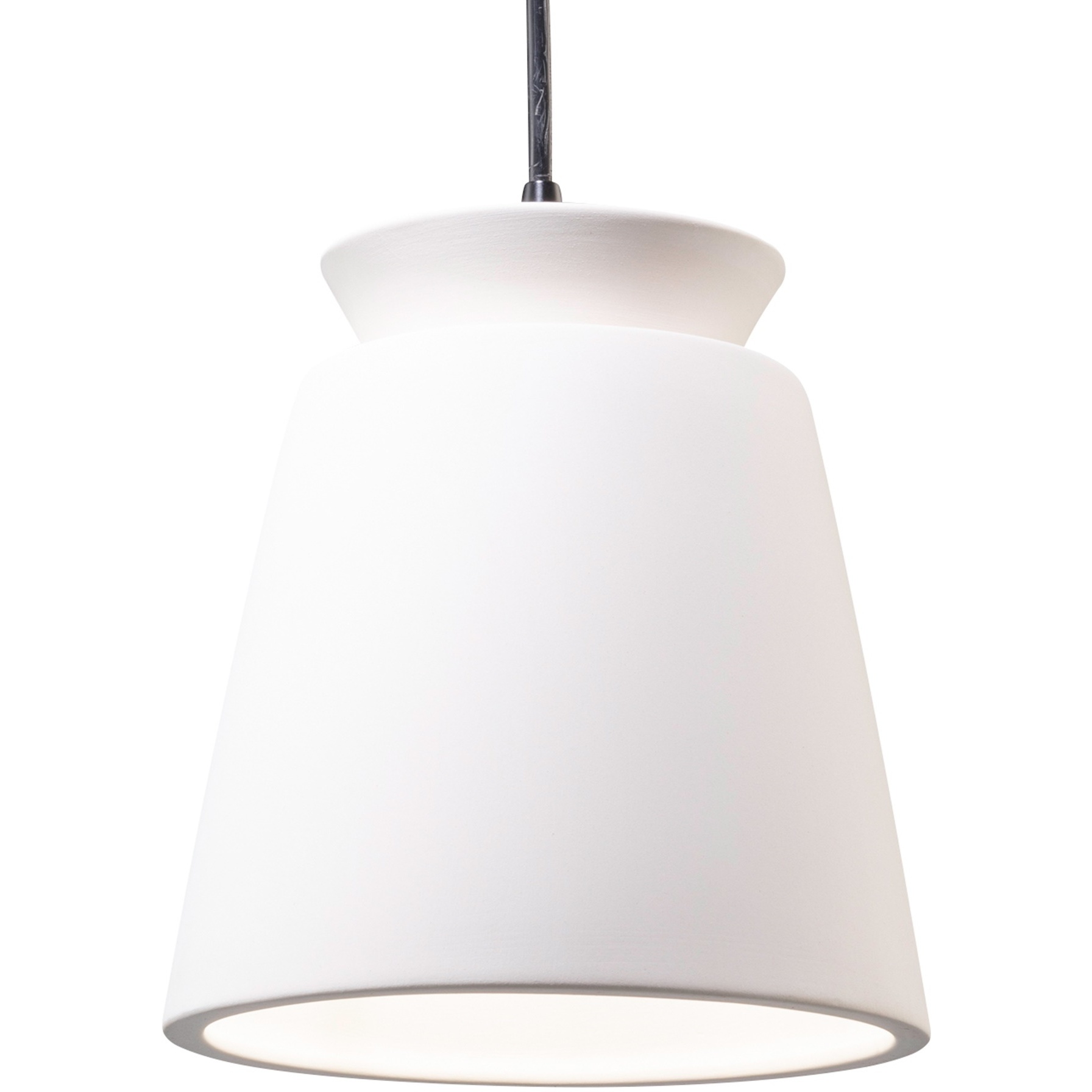 Radiance Collection 1 Light 7.75 inch Polished Chrome Pendant Ceiling Light in Bisque, White Cord, Incandescent
