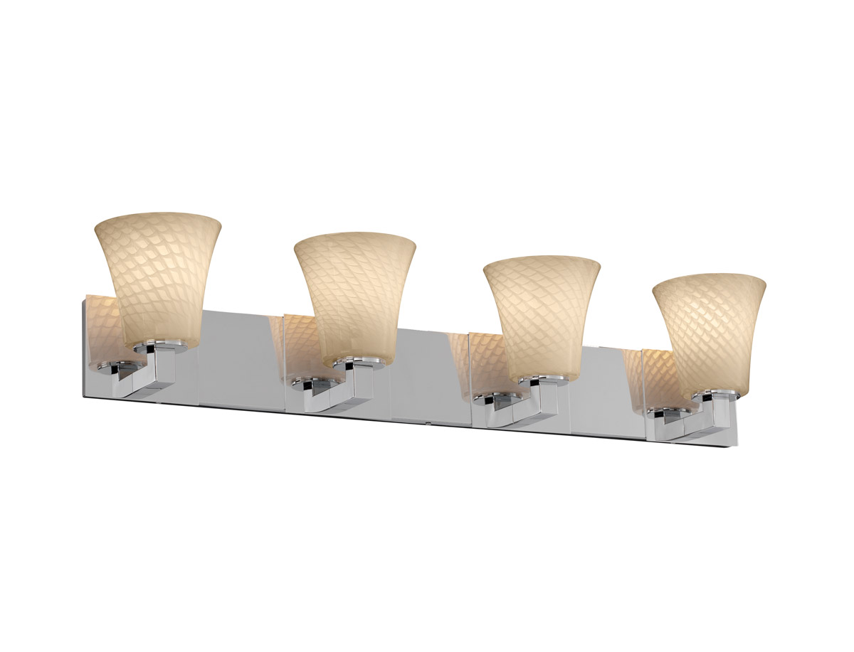 Fusion LED 35.25 inch Dark Bronze Bath Bar Wall Light in 2800 Lm LED, Round Flared, Opal Fusion, Modular