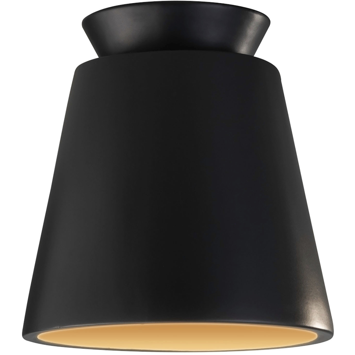 Radiance Collection 1 Light 7.5 inch Carbon Matte Black/Champagne Gold Flush-Mount Ceiling Light