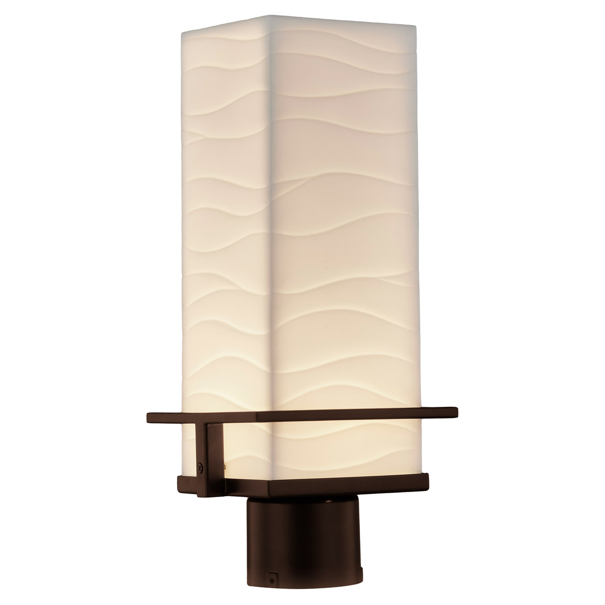 Porcelina LED 16 inch Dark Bronze Outdoor Post Light, Rectangle