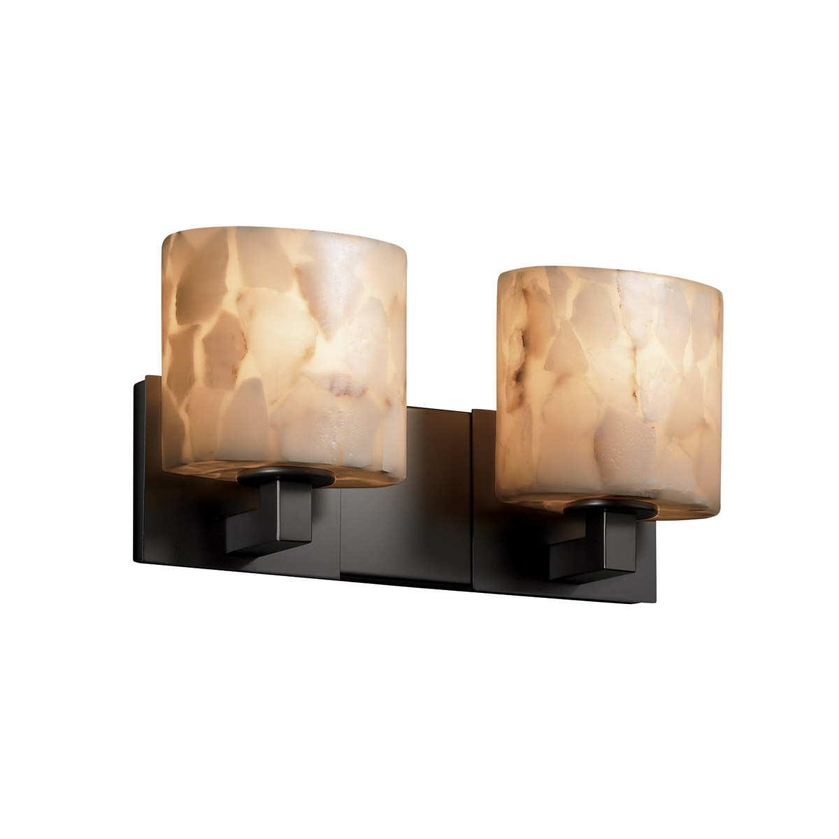 Alabaster Rocks LED 15.25 inch Brushed Nickel Bath Bar Wall Light in 1400 Lm LED, Round Flared, Modular