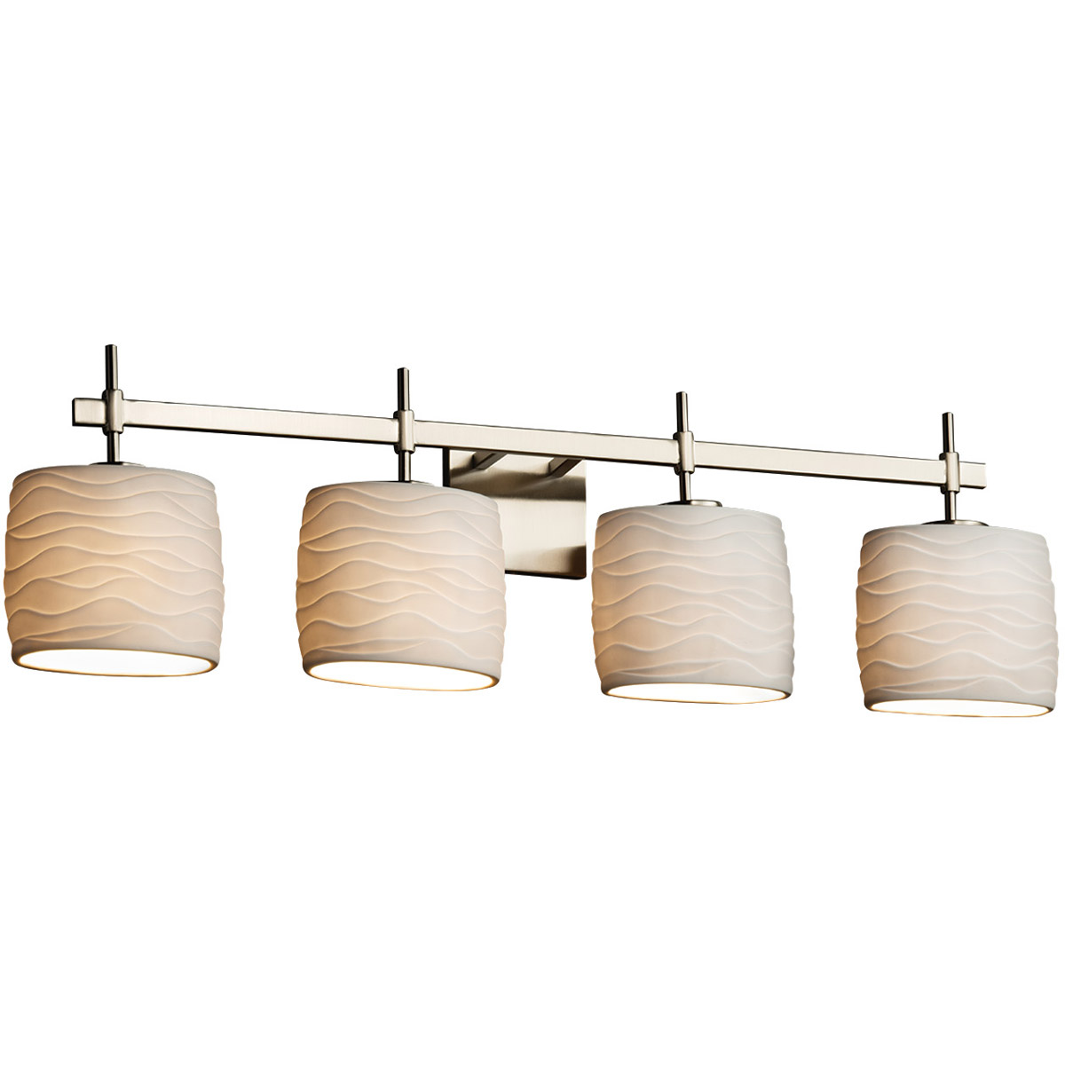 Limoges Collection Vanity Light Wall Light in Dark Bronze, Bamboo, Cylinder with Flat Rim, Incandescent
