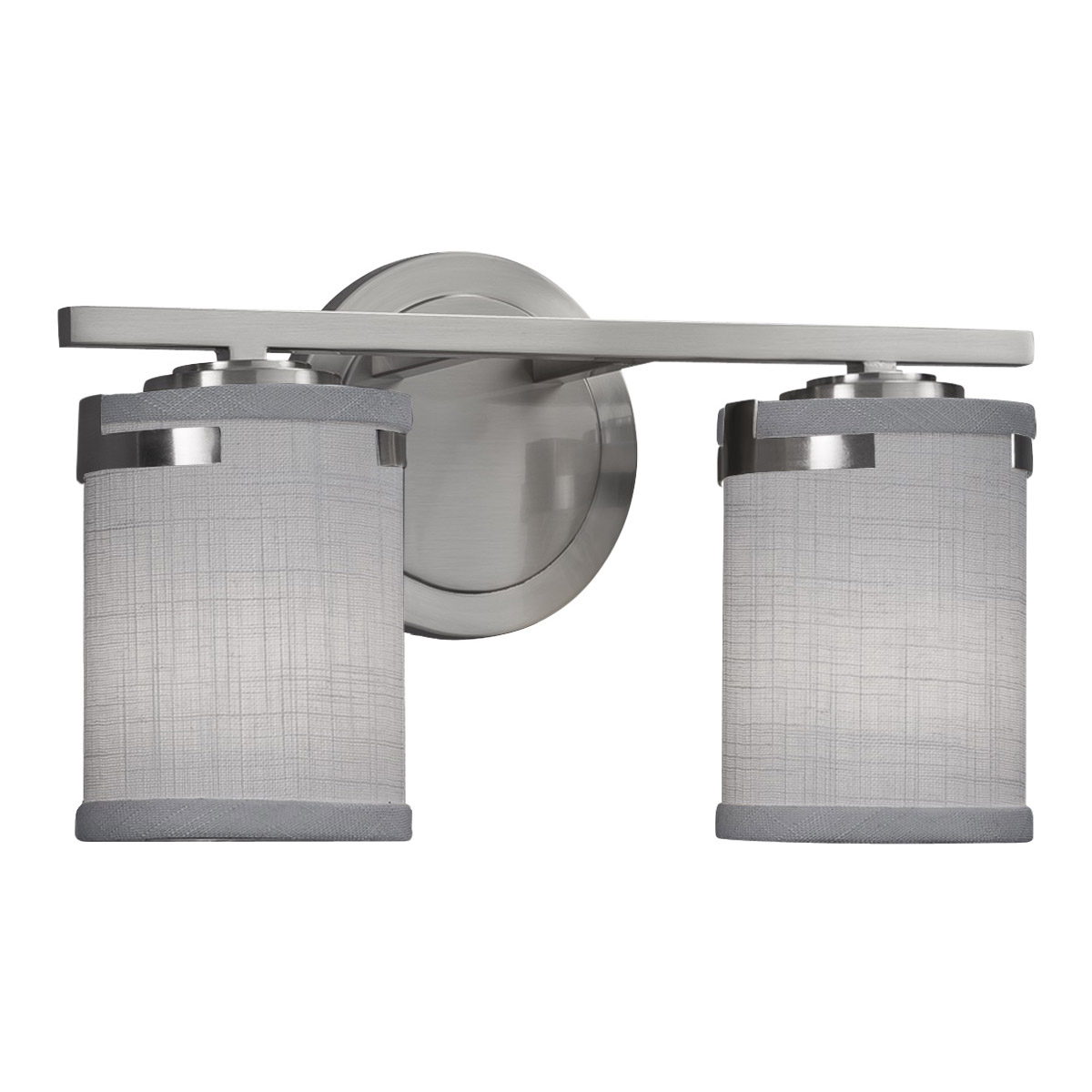 Textile LED 14 inch Brushed Nickel Bath Bar Wall Light