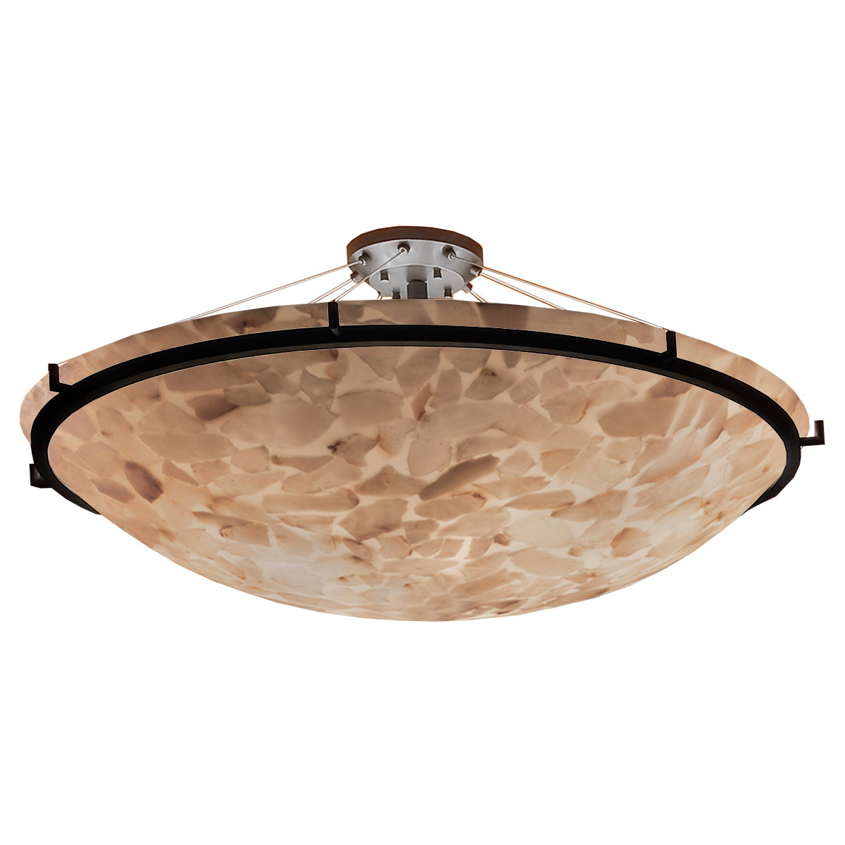 Alabaster flush mount ceiling light outlet