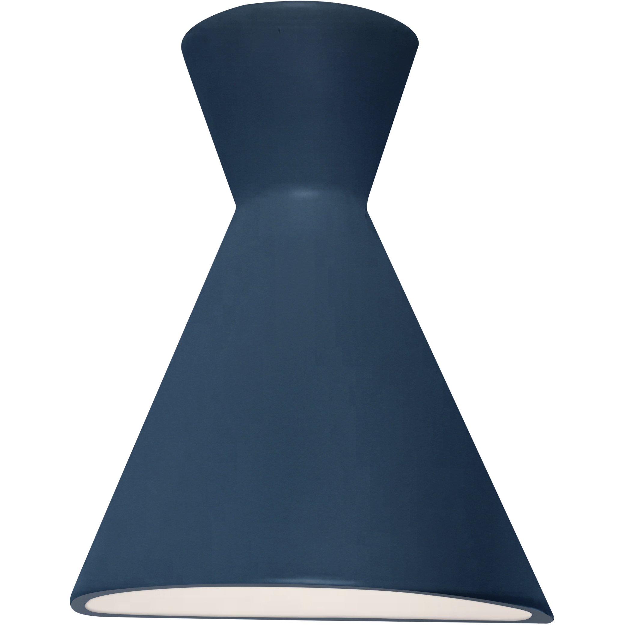Ambiance Collection - Retro LED 13 inch Midnight Sky with Matte White internal finish Outdoor Wall Sconce in Midnight Sky/Matte White, Form+Finish+Function