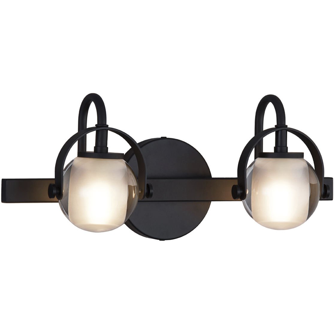 Conduit 2 Light 15.5 inch Matte Black Bath Bar Wall Light