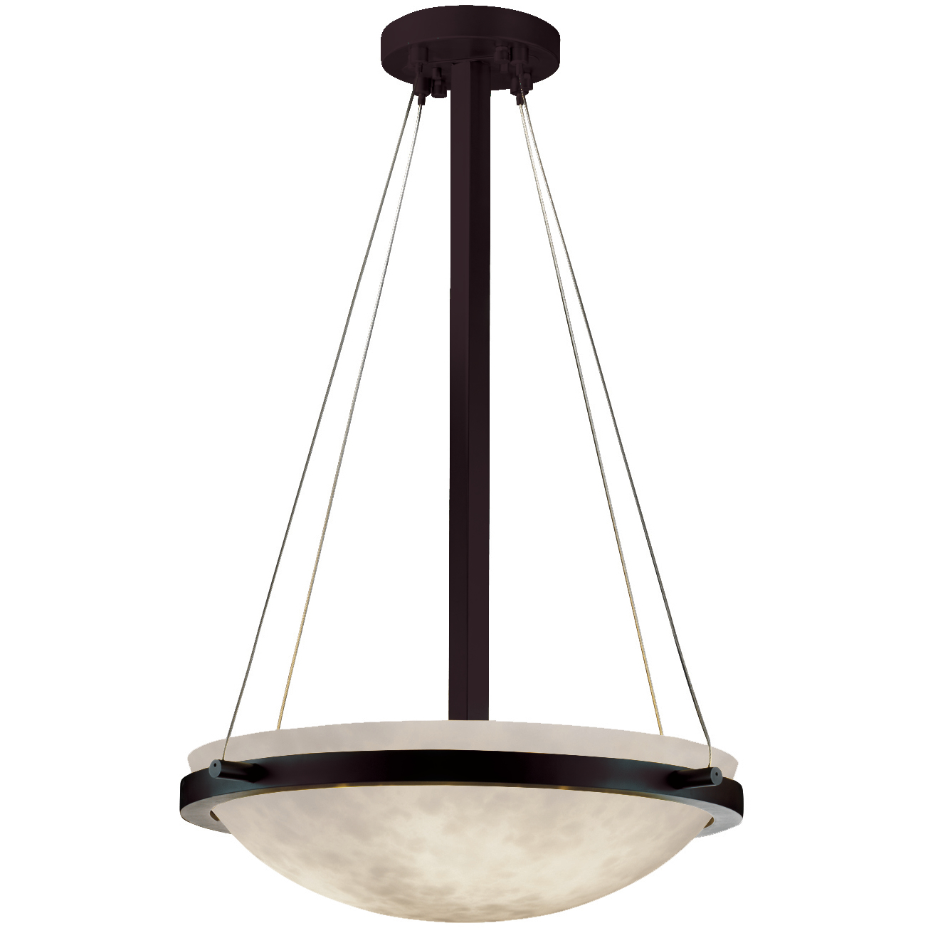 Clouds 3 Light 21 inch Matte Black Pendant Ceiling Light in Incandescent, Bowl