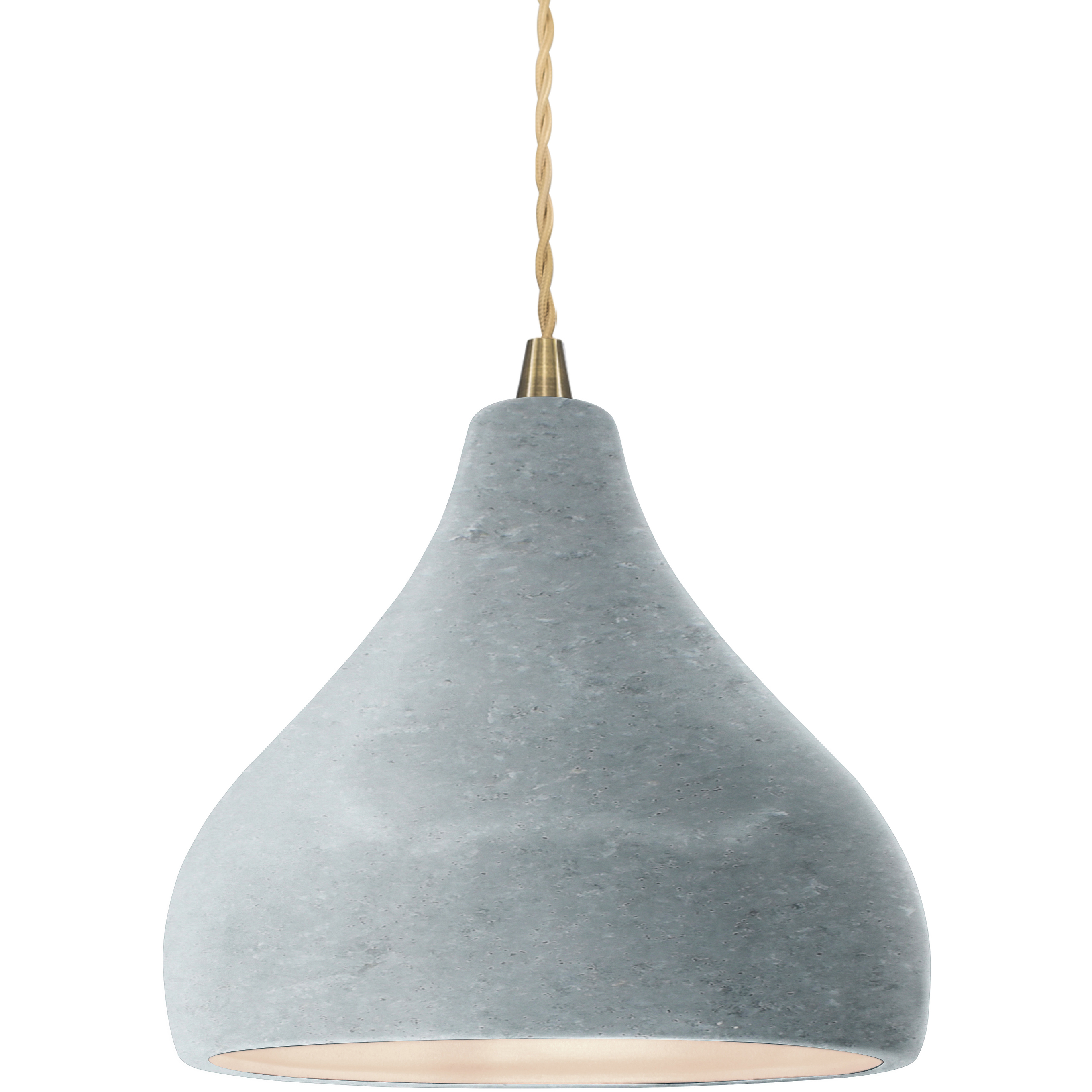 Radiance LED 8 inch Antique Brass and Concrete Pendant Ceiling Light