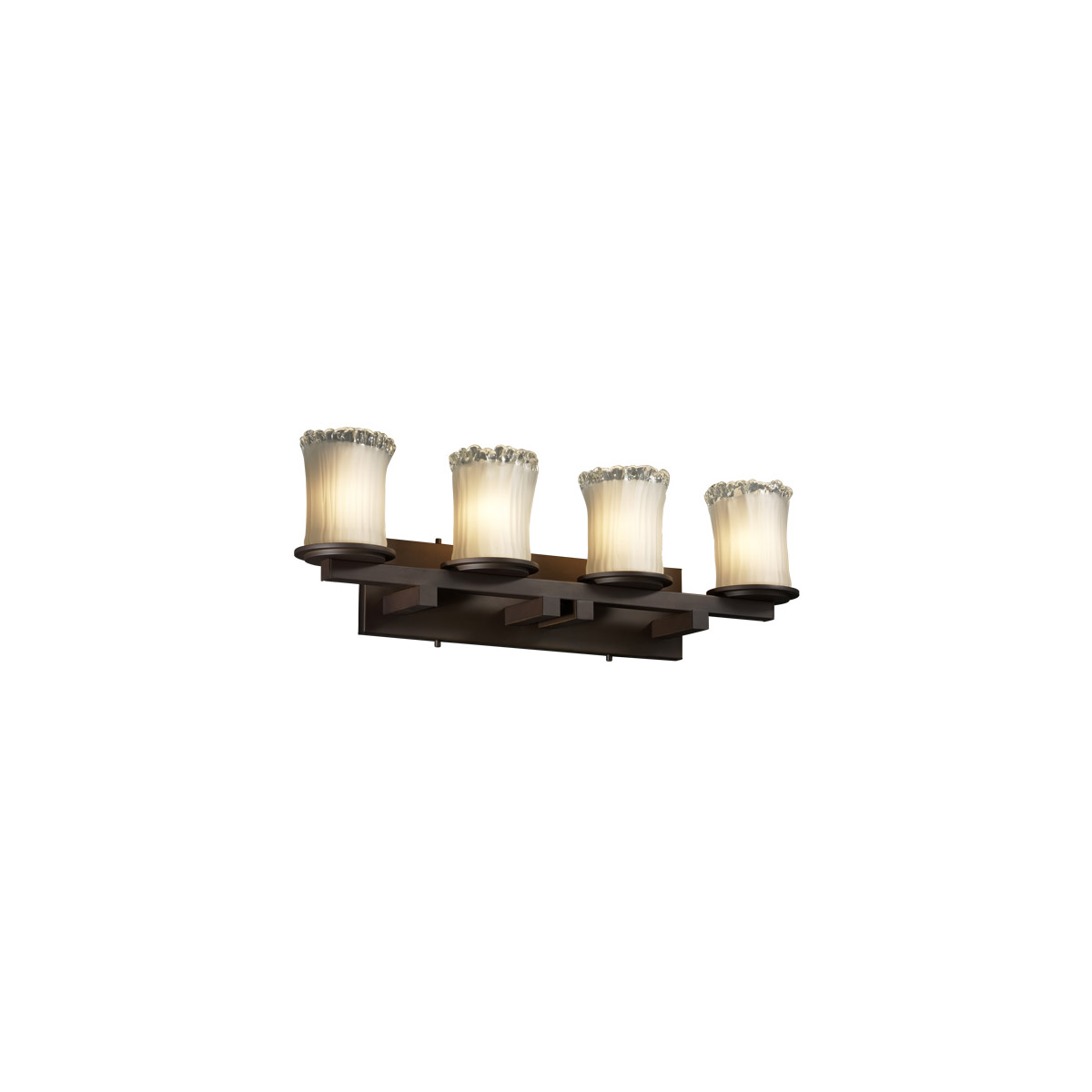 Veneto Luce 4 Light 29 inch Dark Bronze Bath Bar Wall Light in Gold with Clear Rim (Veneto Luce), Incandescent