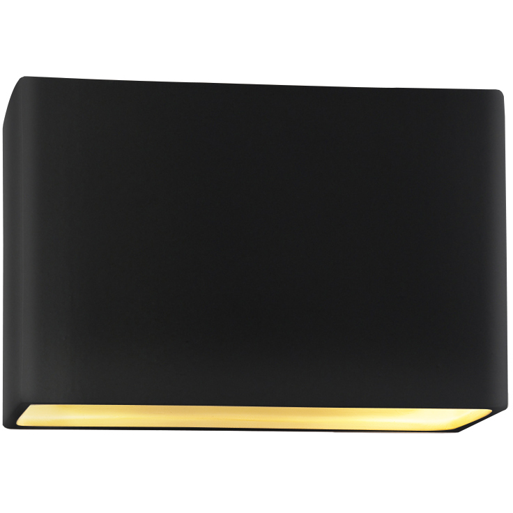 Ambiance Collection LED 6 inch Carbon Matte Black/Champagne Gold Outdoor Wall Sconce