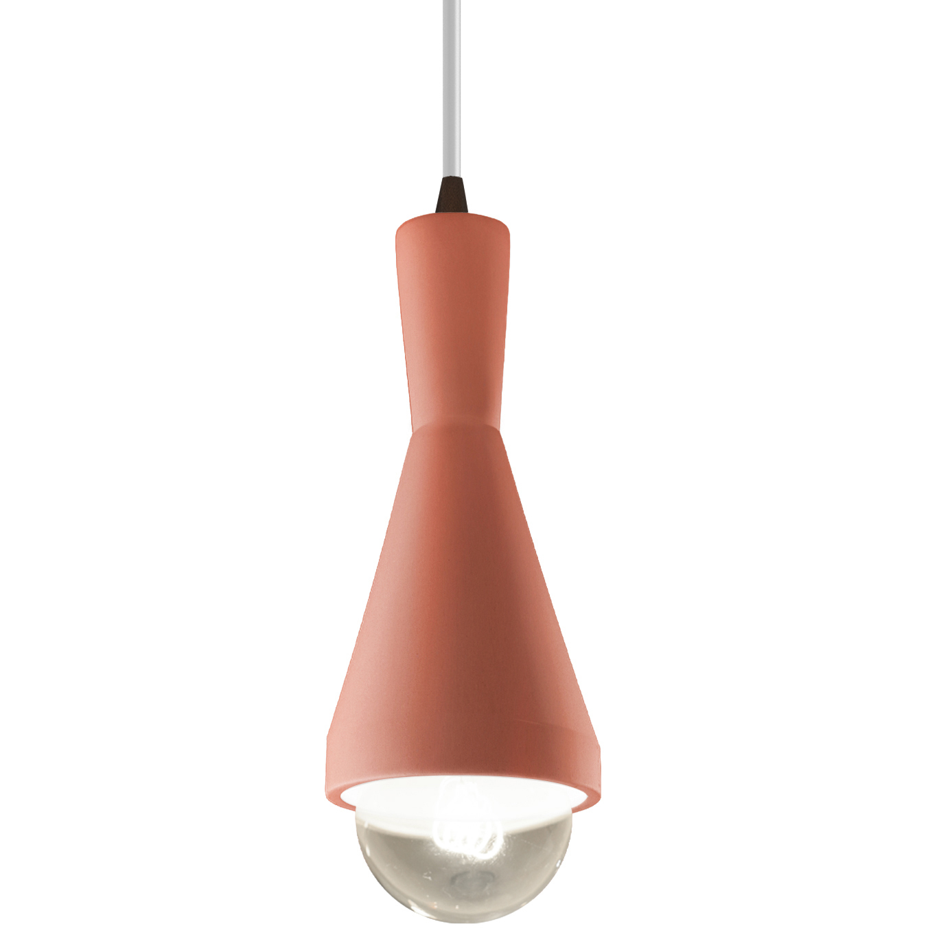 Radiance Collection - Erlen 1 Light 4.75 inch Gloss Blush and Dark Bronze Pendant Ceiling Light in Replaceable Bulb, White, Form+Finish+Function