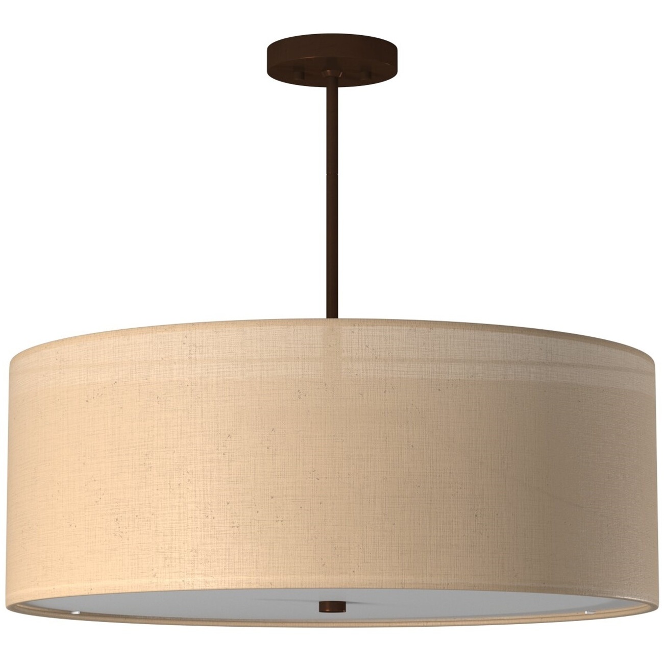 EVOLV 24 inch Dark Bronze Pendant Ceiling Light in Cream Classic Family