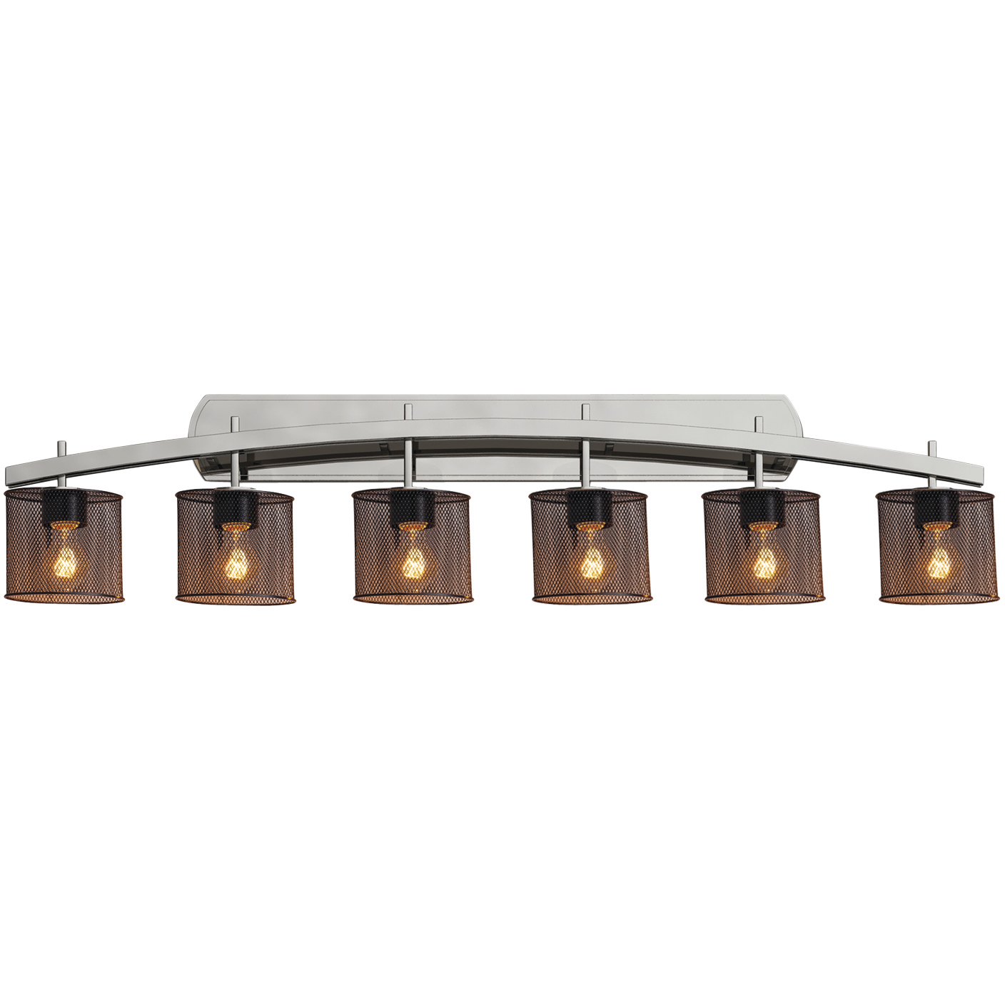 Archway 6 Light 55.5 inch Dark Bronze Bath Light Wall Light in Oval