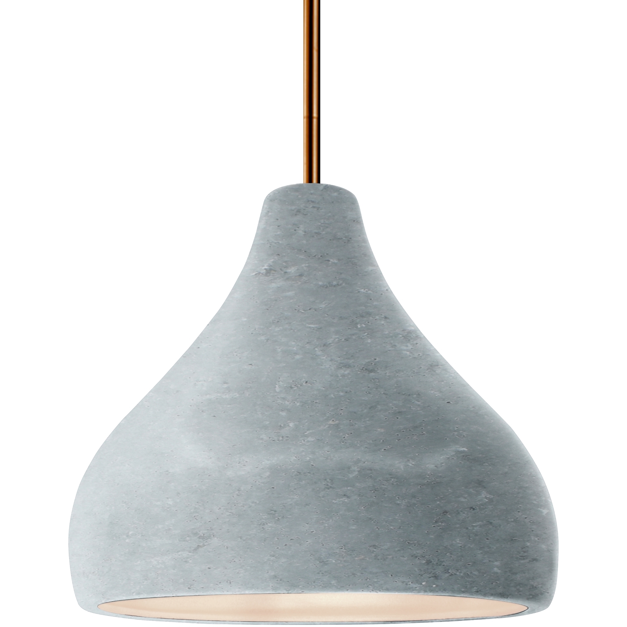Radiance LED 11.5 inch Antique Brass and Concrete Pendant Ceiling Light