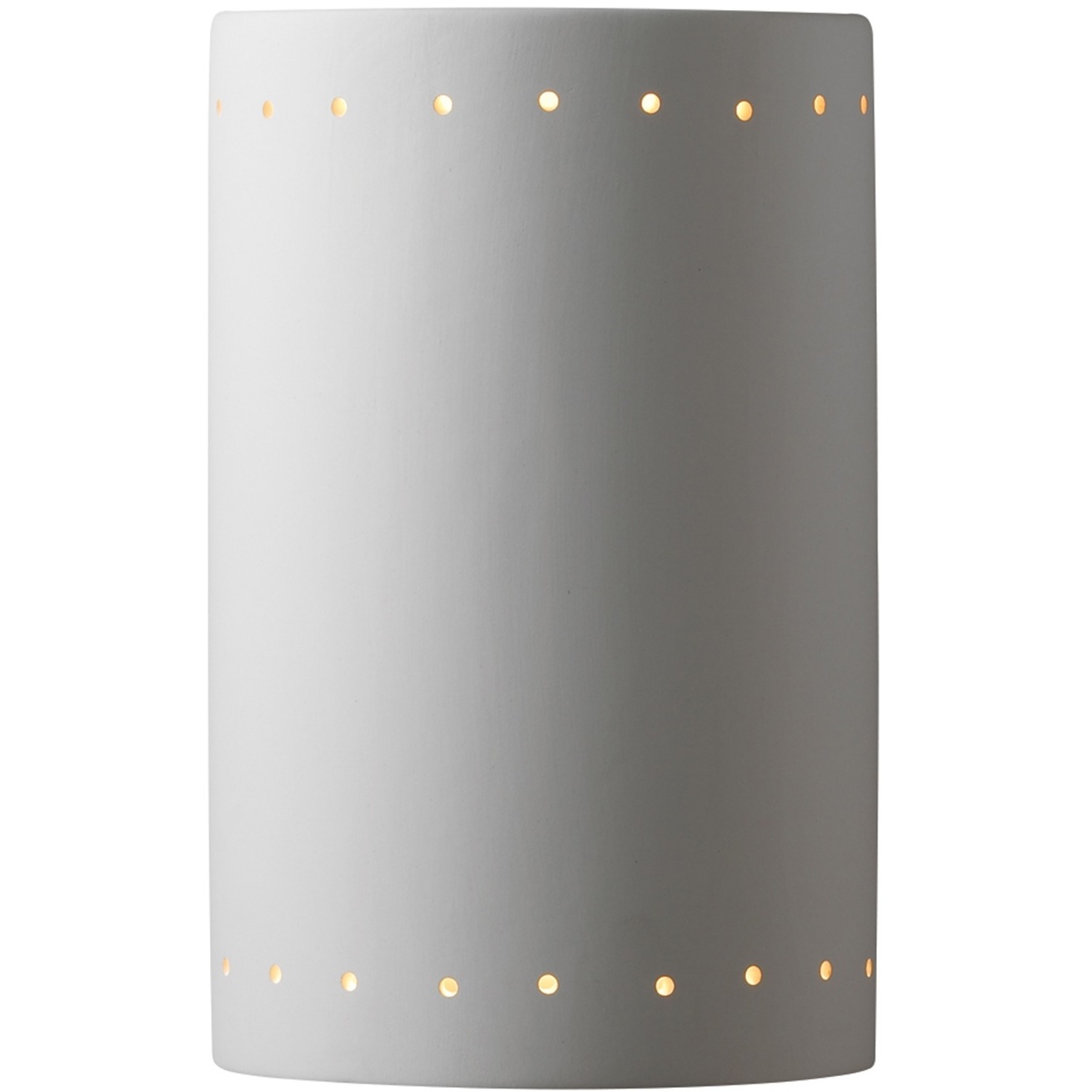 Ambiance Cylinder LED 12.5 inch Greco Travertine Outdoor Wall Sconce, Large
