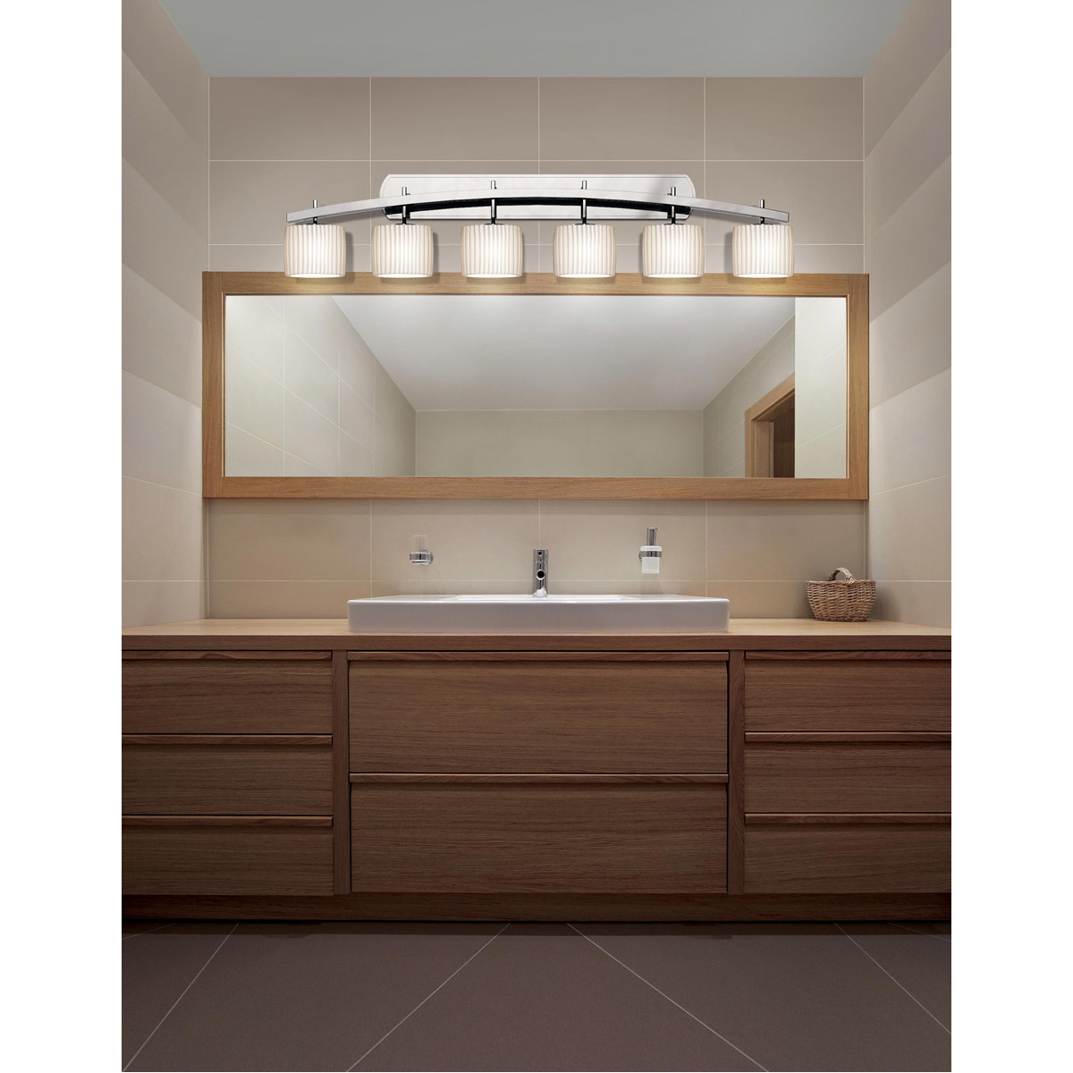 Limoges LED 56.5 inch Matte Black Bath Bar Wall Light in 4200 Lm LED, Waves, Oval, Archway
