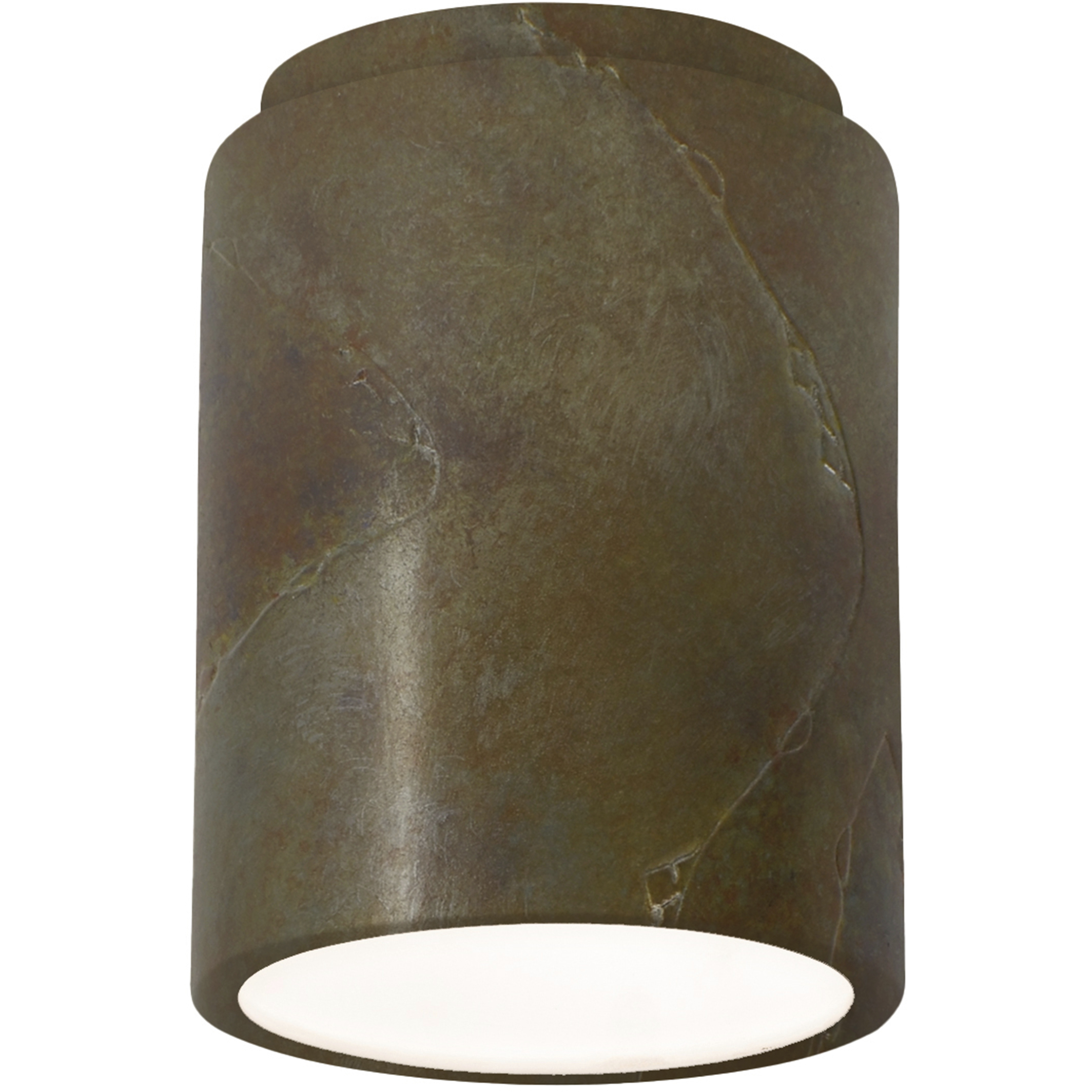 Radiance Cylinder LED 6.5 inch Tierra Red Slate Outdoor Flush-Mount
