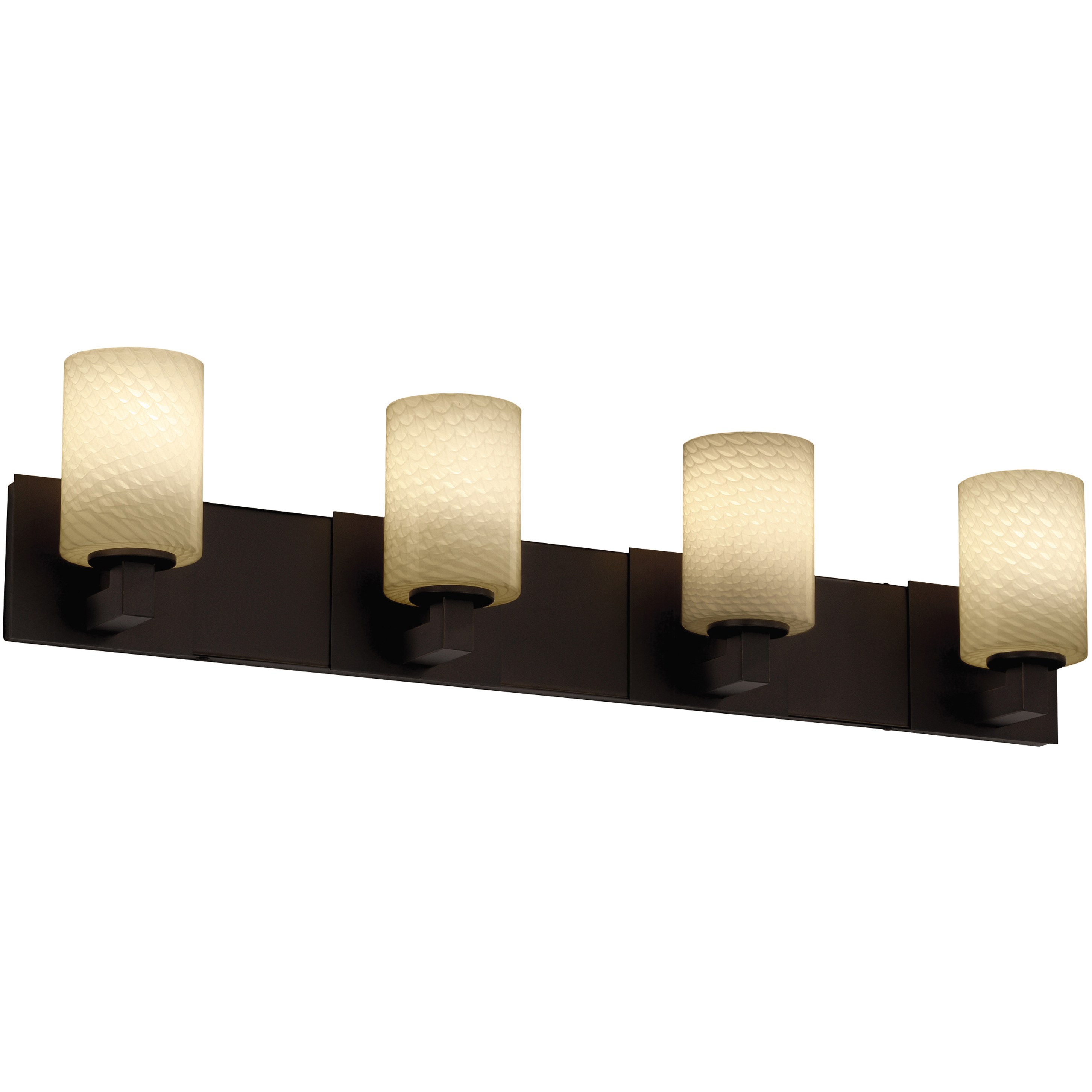 Fusion LED 35.25 inch Antique Brass Bath Bar Wall Light in 2800 Lm LED, Rectangle, Seeded Fusion