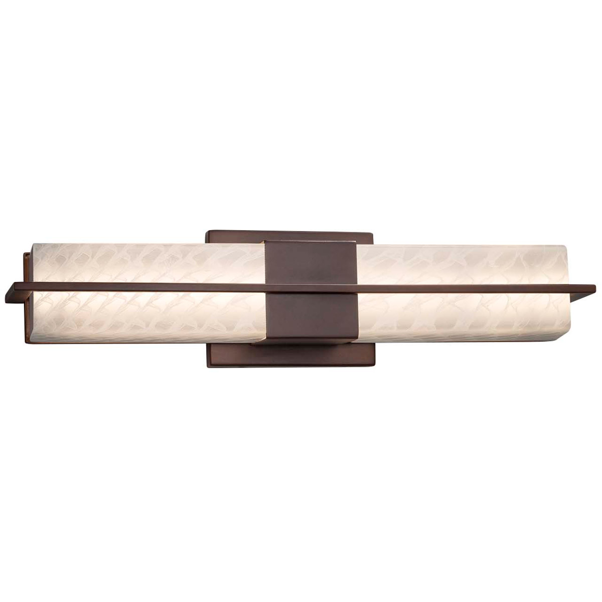Fusion LED 20 inch Dark Bronze Linear Wall/Bath Wall Light in Weave Fusion