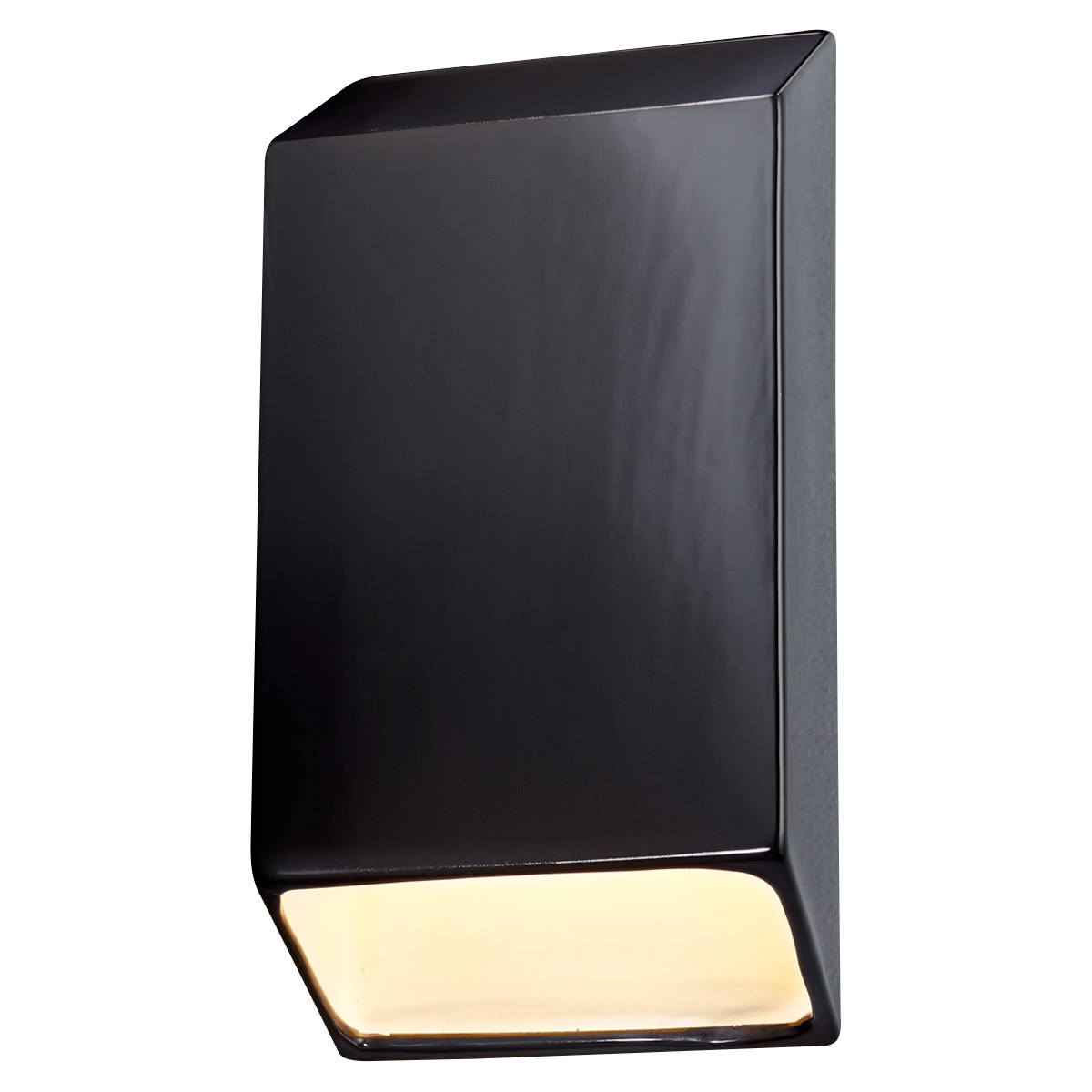 Ambiance LED 7 inch Carrara Marble ADA Wall Sconce Wall Light, Closed Top Fixture, Tapered Rectangle