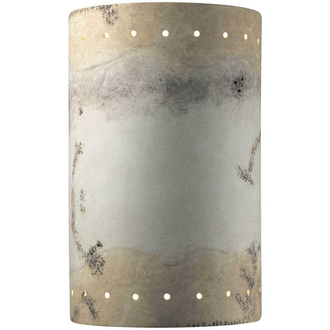 Ambiance Cylinder LED 12.5 inch Gloss White Outdoor Wall Sconce, Large
