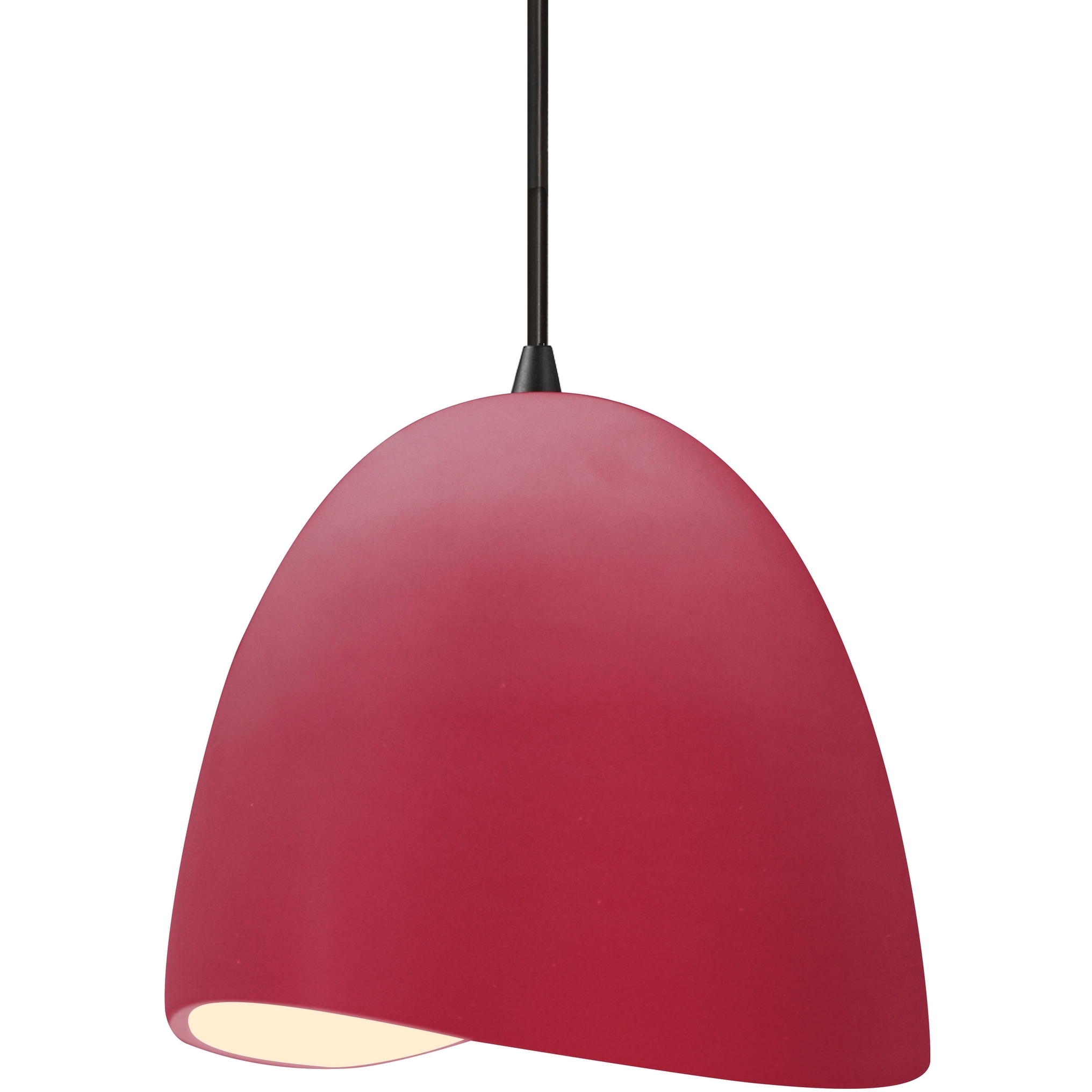 Radiance Collection - Brisa Pendant Ceiling Light in Matte Black, Dedicated LED, Black Cord, Cerise, 9W x 8.75H, Form+Finish+Function