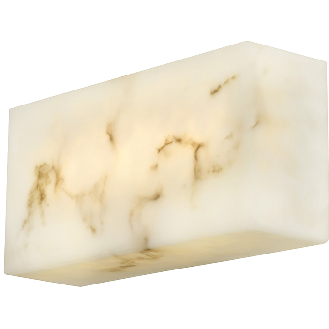 LumenAria Collection - Medley Family 10 inch Faux Alabaster Resin ADA Wall Sconce Wall Light in 3" D x 10" W x 5" H, EVOLV