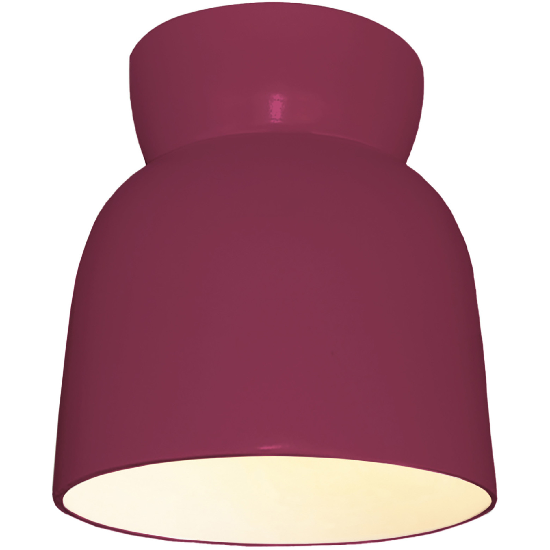 Radiance Collection - Hourglass 1 Light 7.5 inch Cerise Flush-Mount Ceiling Light in Dedicated LED, Form+Finish+Function