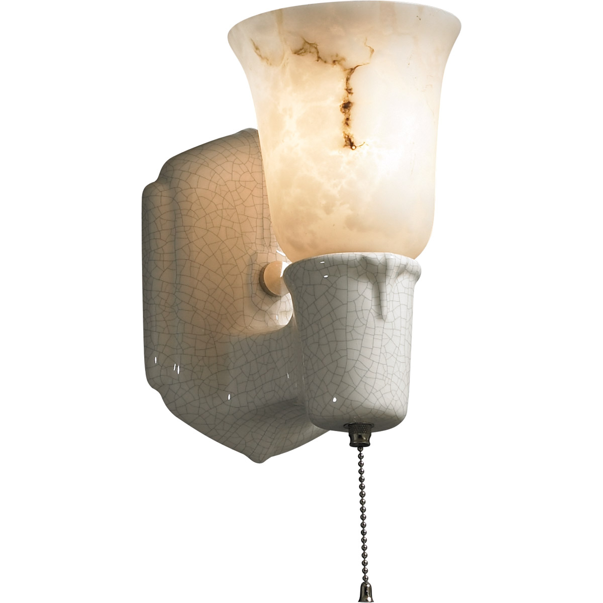 American Classics LED 5 inch Brushed Nickel and Bisque Wall Sconce Wall Light