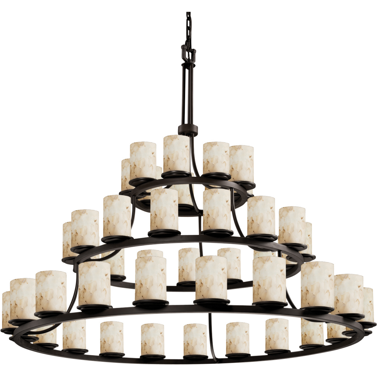 Alabaster Rocks 45 Light 60 inch Matte Black Chandelier Ceiling Light in 31500 Lm LED
