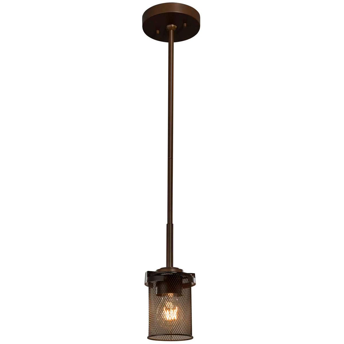 Wire Mesh 1 Light 4.5 inch Brushed Nickel Pendant Ceiling Light