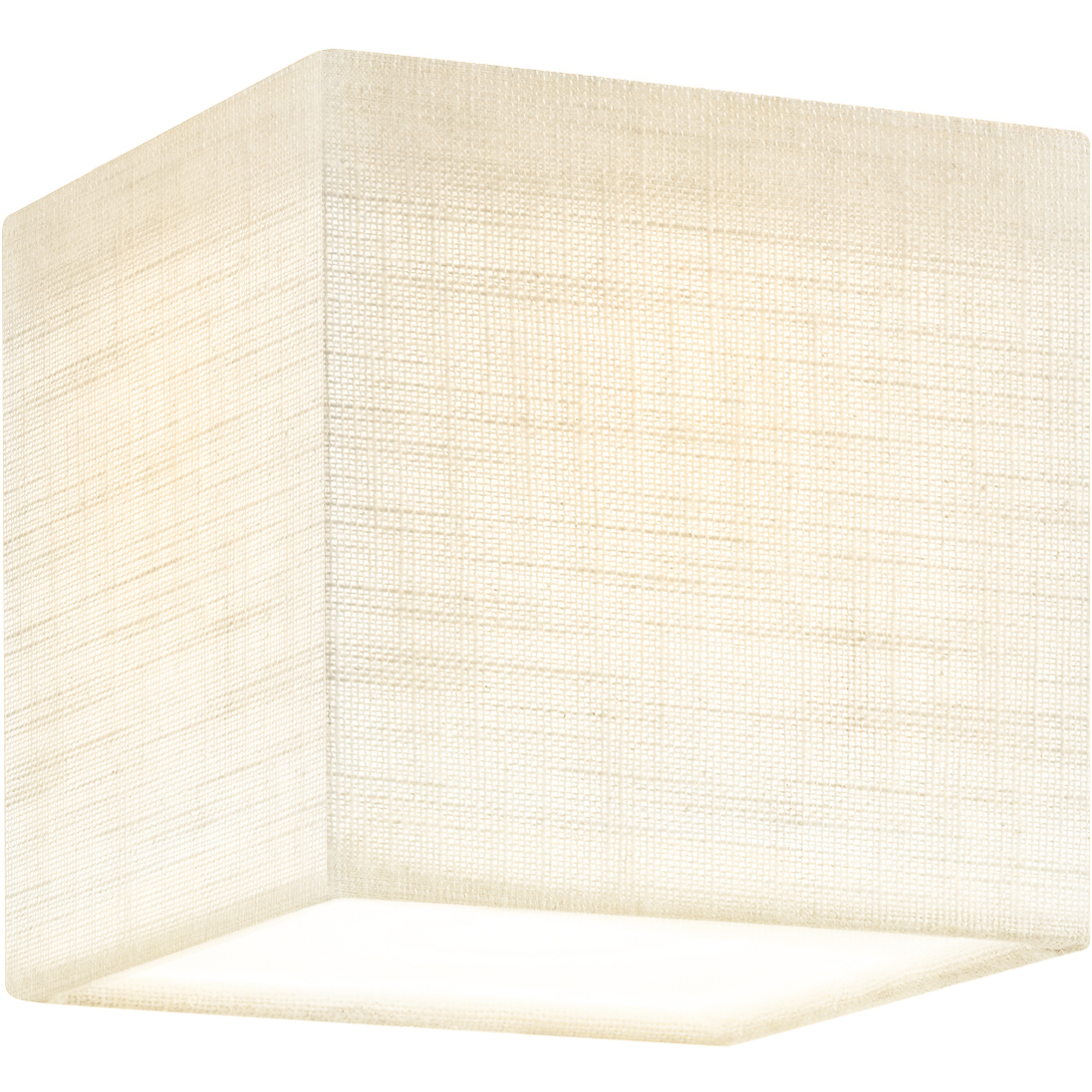 Textile Collection - Marco Family 4.25 inch Cream Linen Flush-Mount Ceiling Light, EVOLV