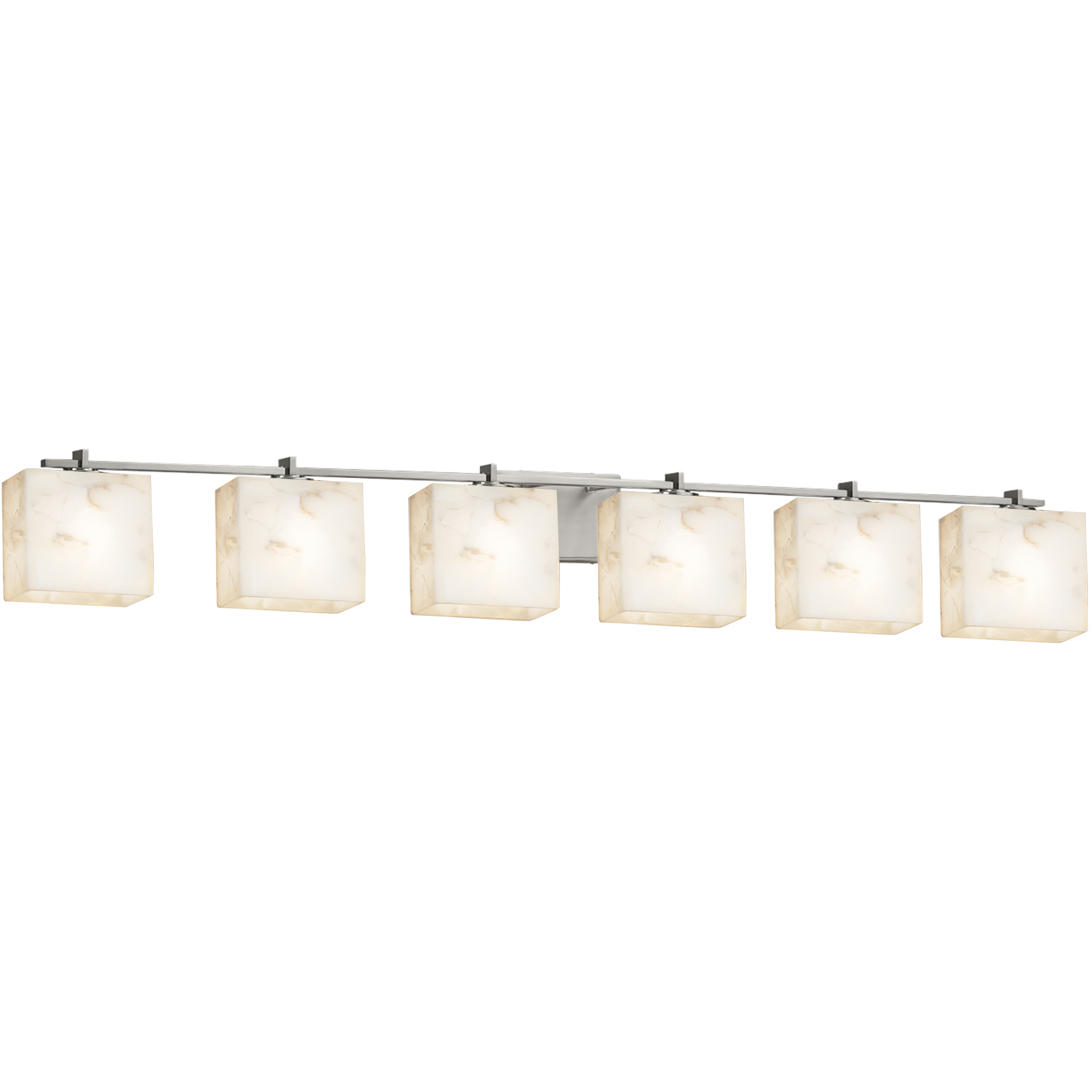 Alabaster Rocks Polished Chrome Bath Bar Wall Light in 4200 Lm LED, Square with Flat Rim
