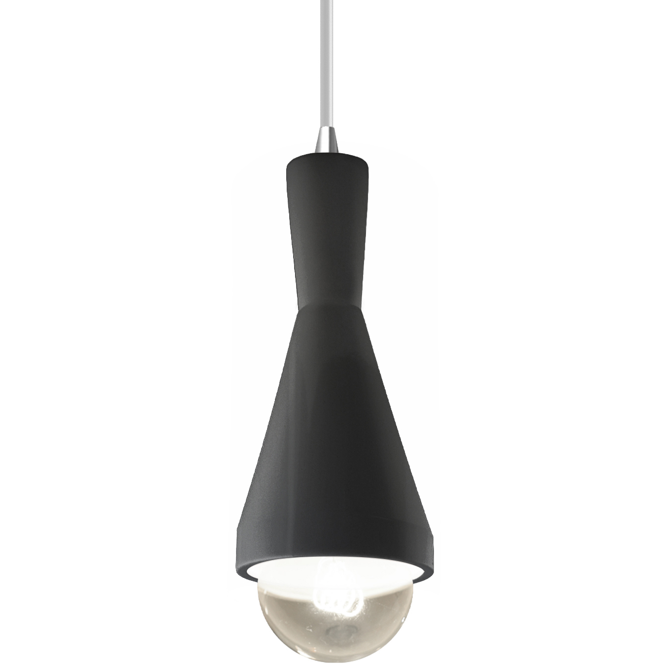 Radiance Collection - Erlen 1 Light 4.75 inch Gloss Gray and Polished Chrome Pendant Ceiling Light in Replaceable Bulb, White, Form+Finish+Function