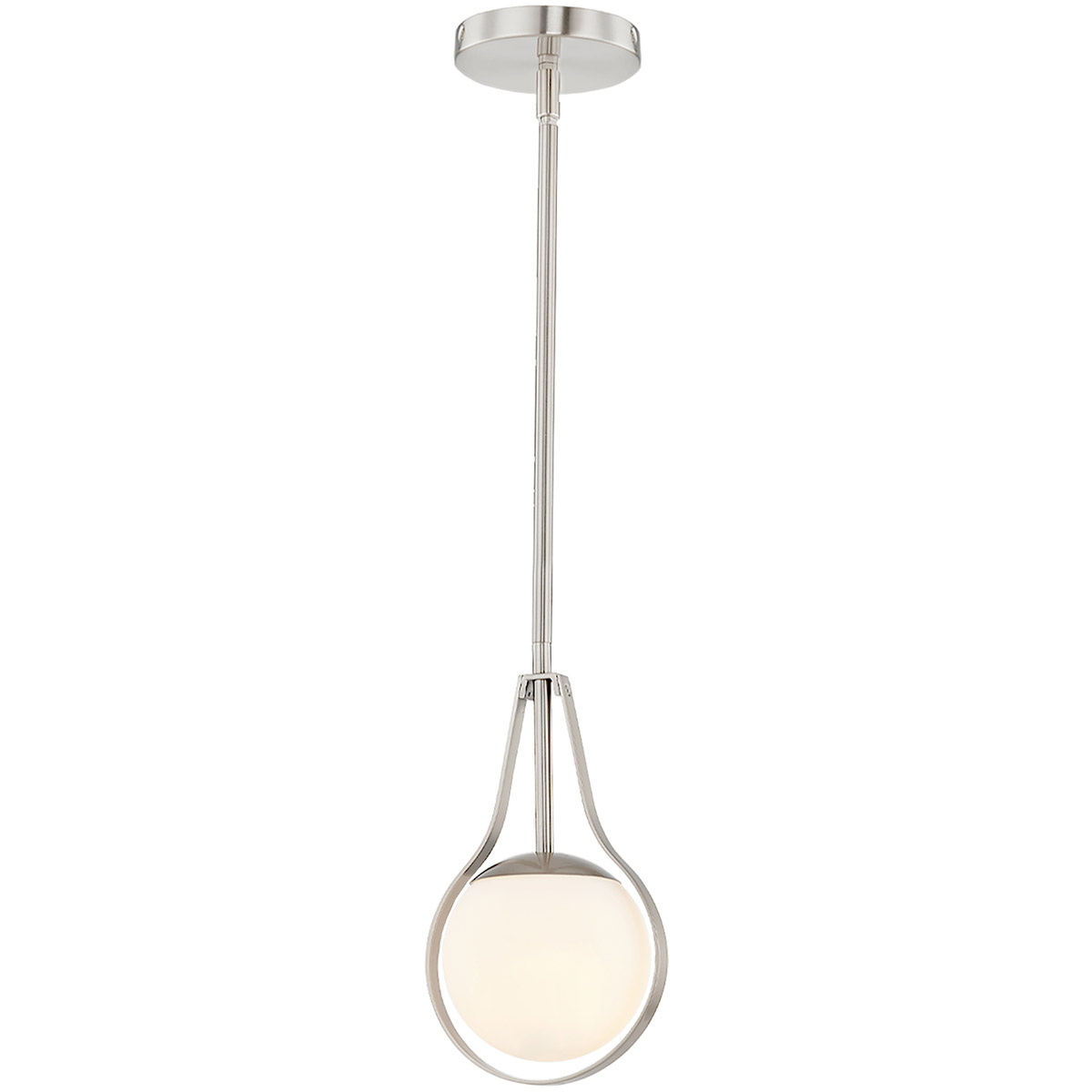 EVOLV LED 6.5 inch Brushed Nickel Pendant Ceiling Light, Pearl Family