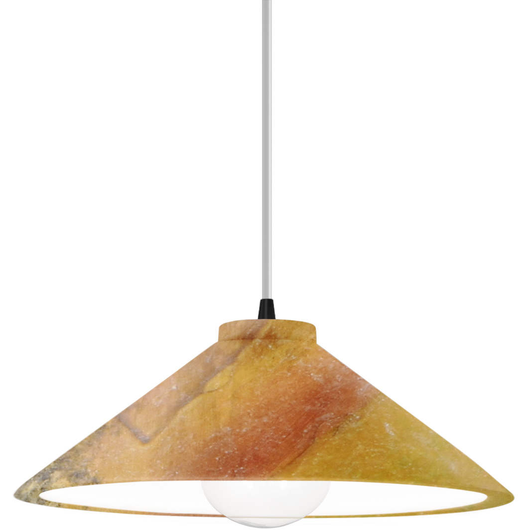 Radiance Collection - Flare 1 Light 11.75 inch Harvest Yellow Slate and Matte Black Pendant Ceiling Light in Replaceable Bulb, White, Form+Finish+Function